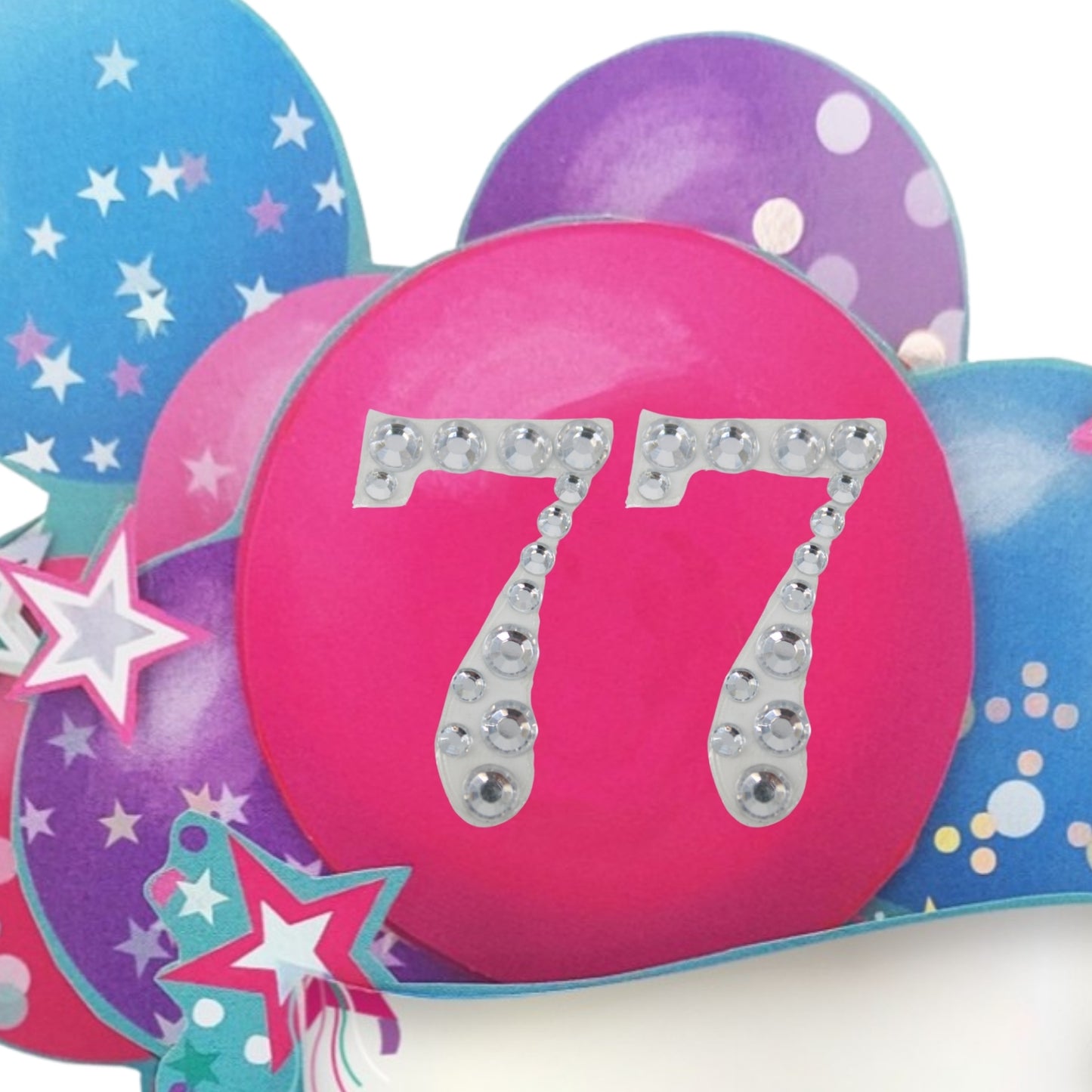 Age 77 Diamante Numbers For Birthday Clever Cubes