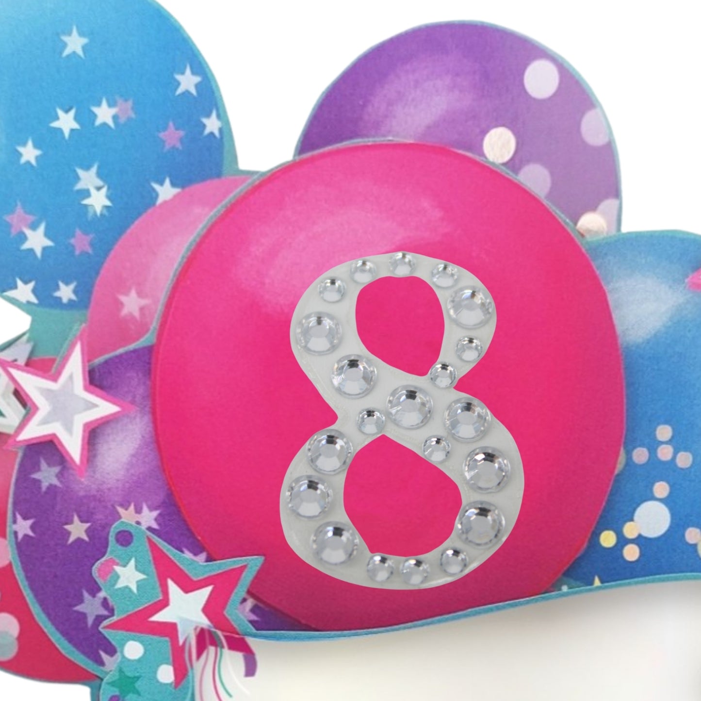 Age 8 Diamante Numbers For Birthday Clever Cubes