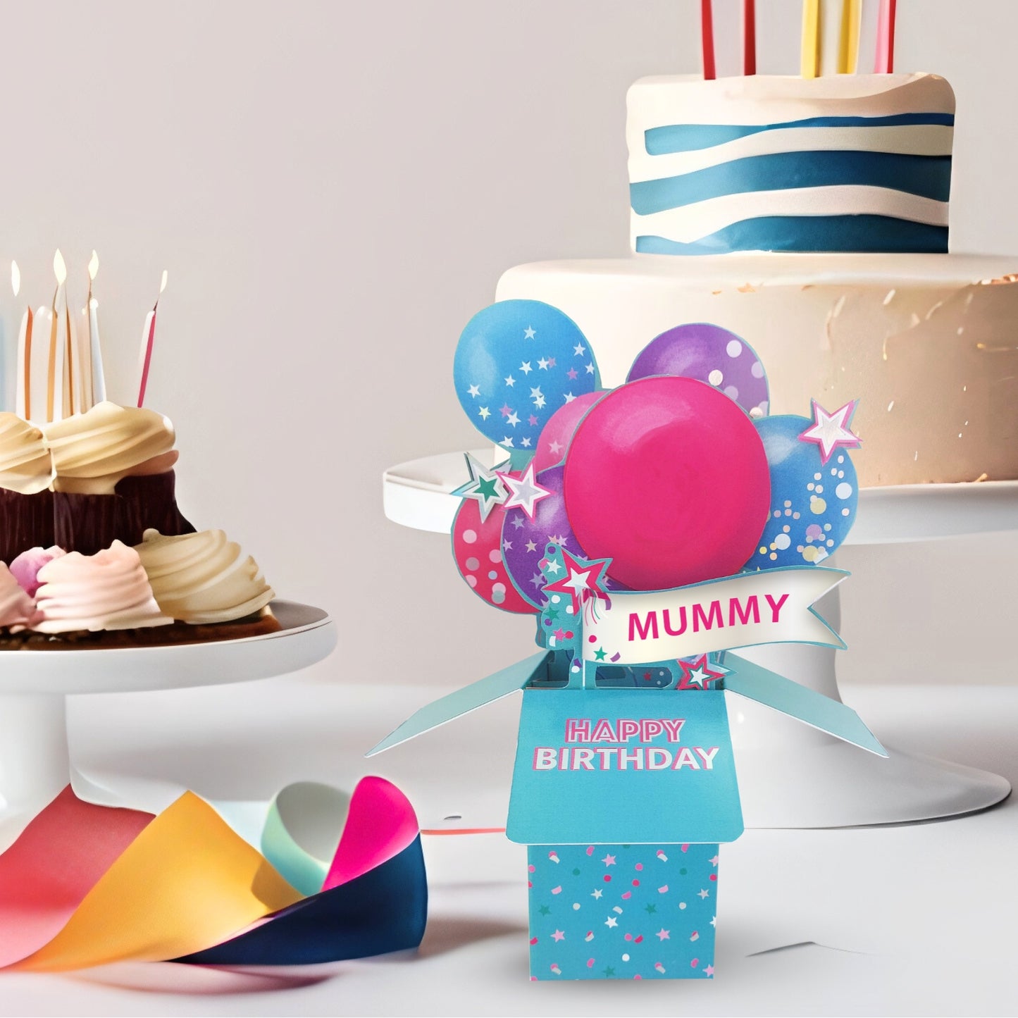 Clever Cubes Mummy Happy Birthday Pop Up Birthday Card For Mother 3D Cube Card