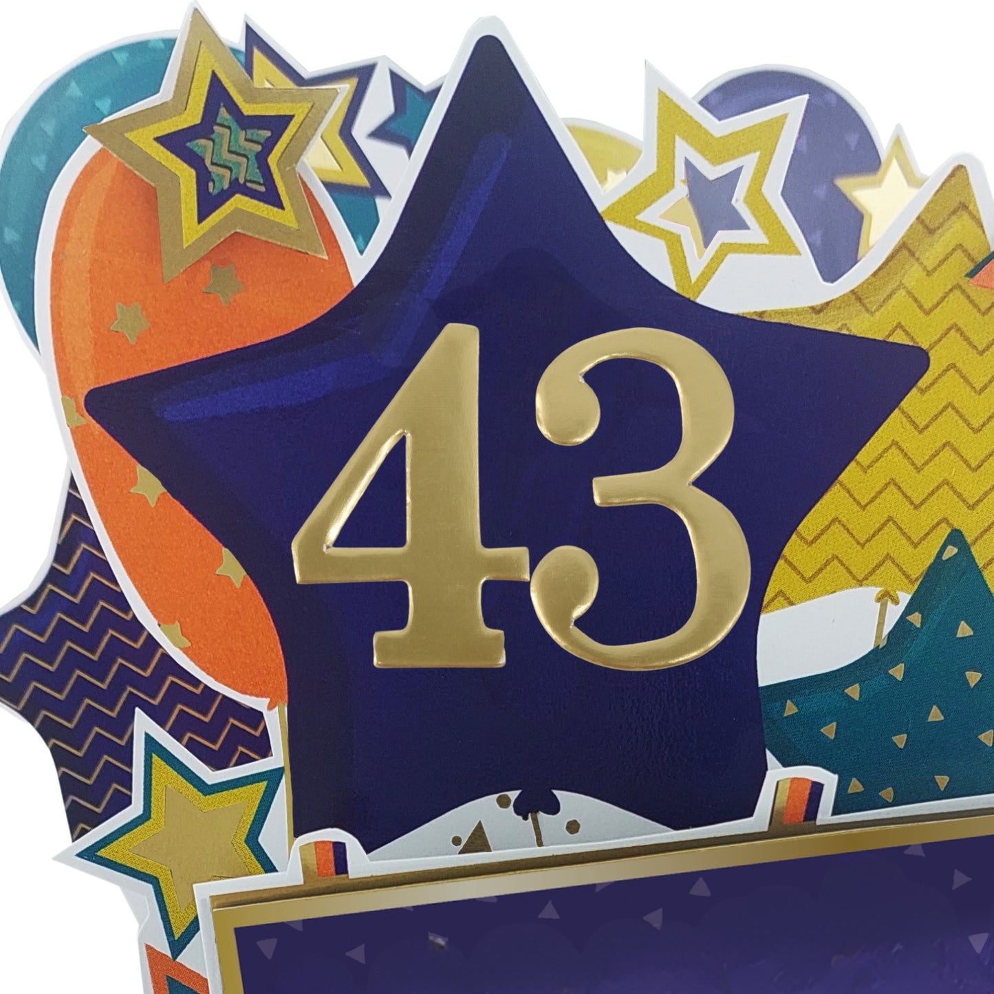 Age 43 Gold Numbers For Birthday Clever Cubes