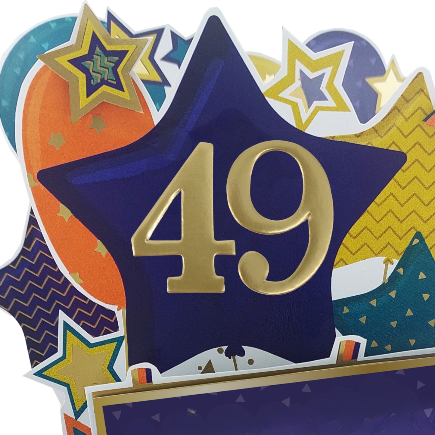 Age 49 Gold Numbers For Birthday Clever Cubes