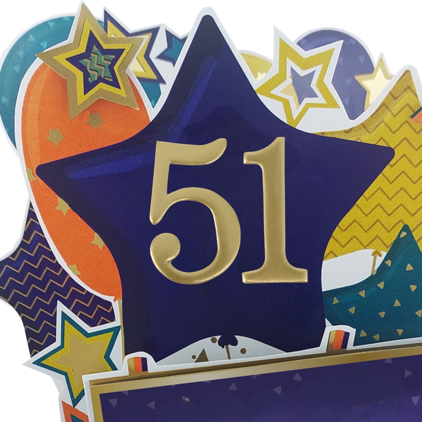 Age 51 Gold Numbers For Birthday Clever Cubes