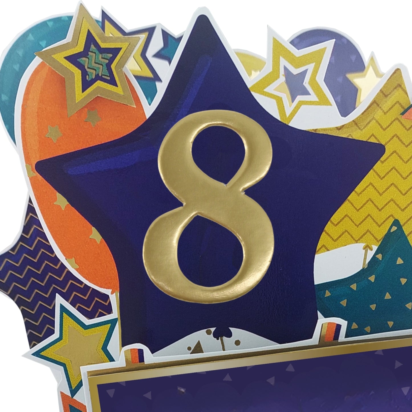 Age 8 Gold Numbers For Birthday Clever Cubes