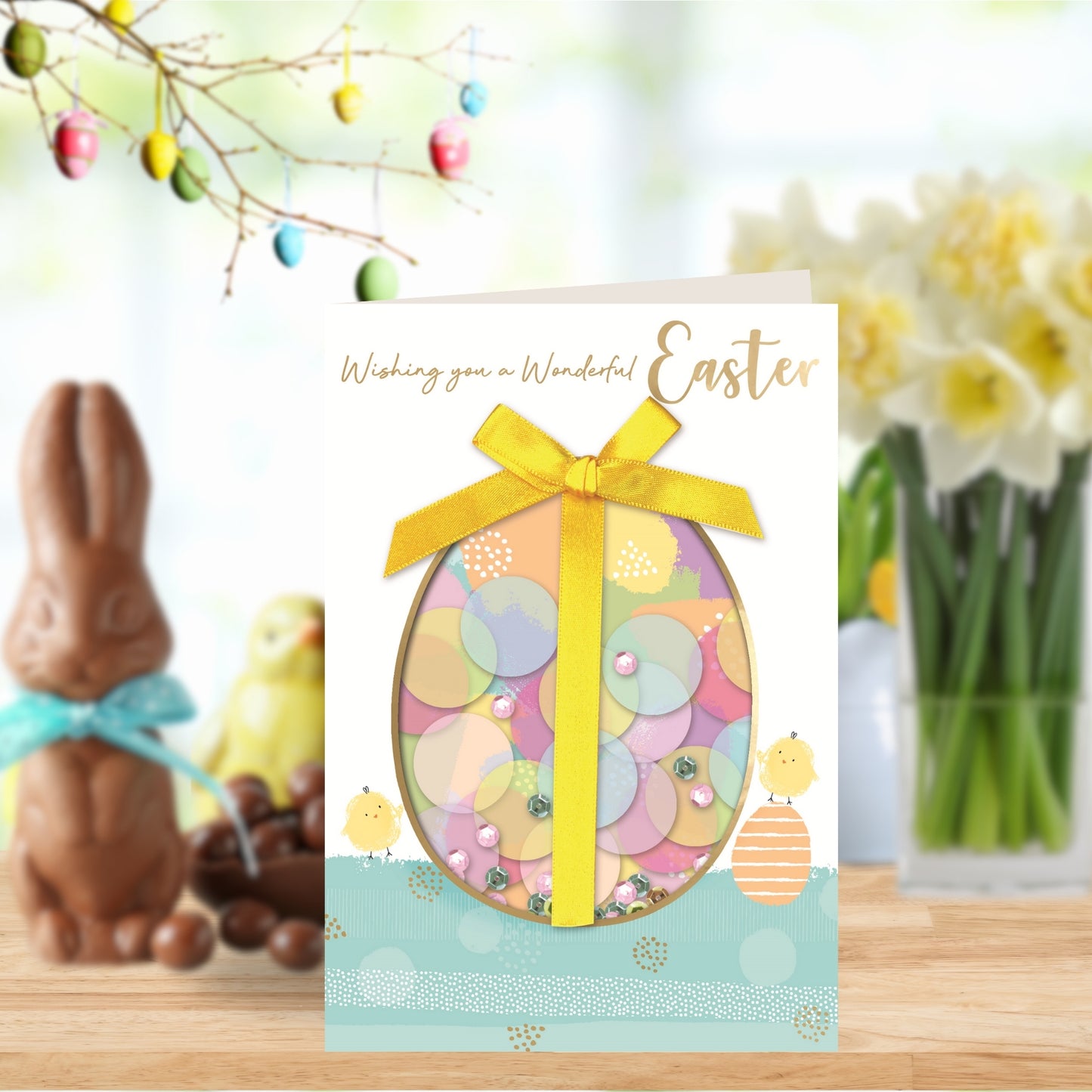 Wishing You A Wonderful Easter Hand-Finished Easter Card