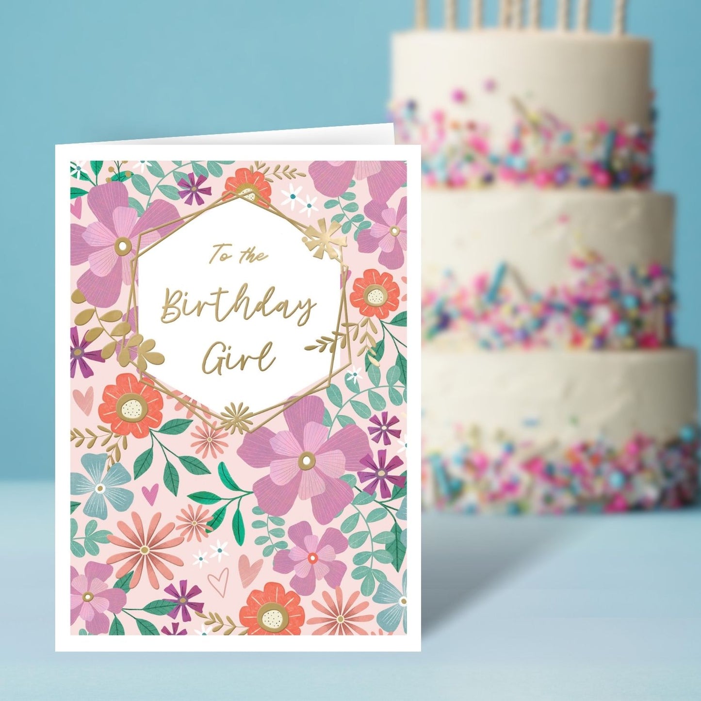 To The Birthday Girl Pretty Petals! Contemporary Birthday Card