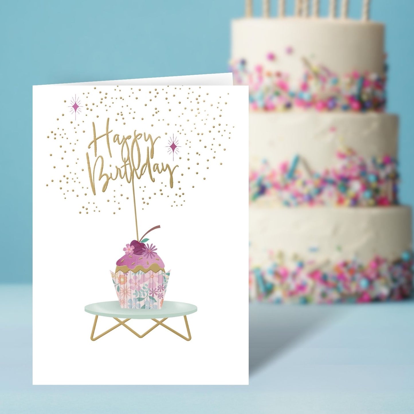 Happy Birthday Yummy Fun Surprise! Contemporary Birthday Card