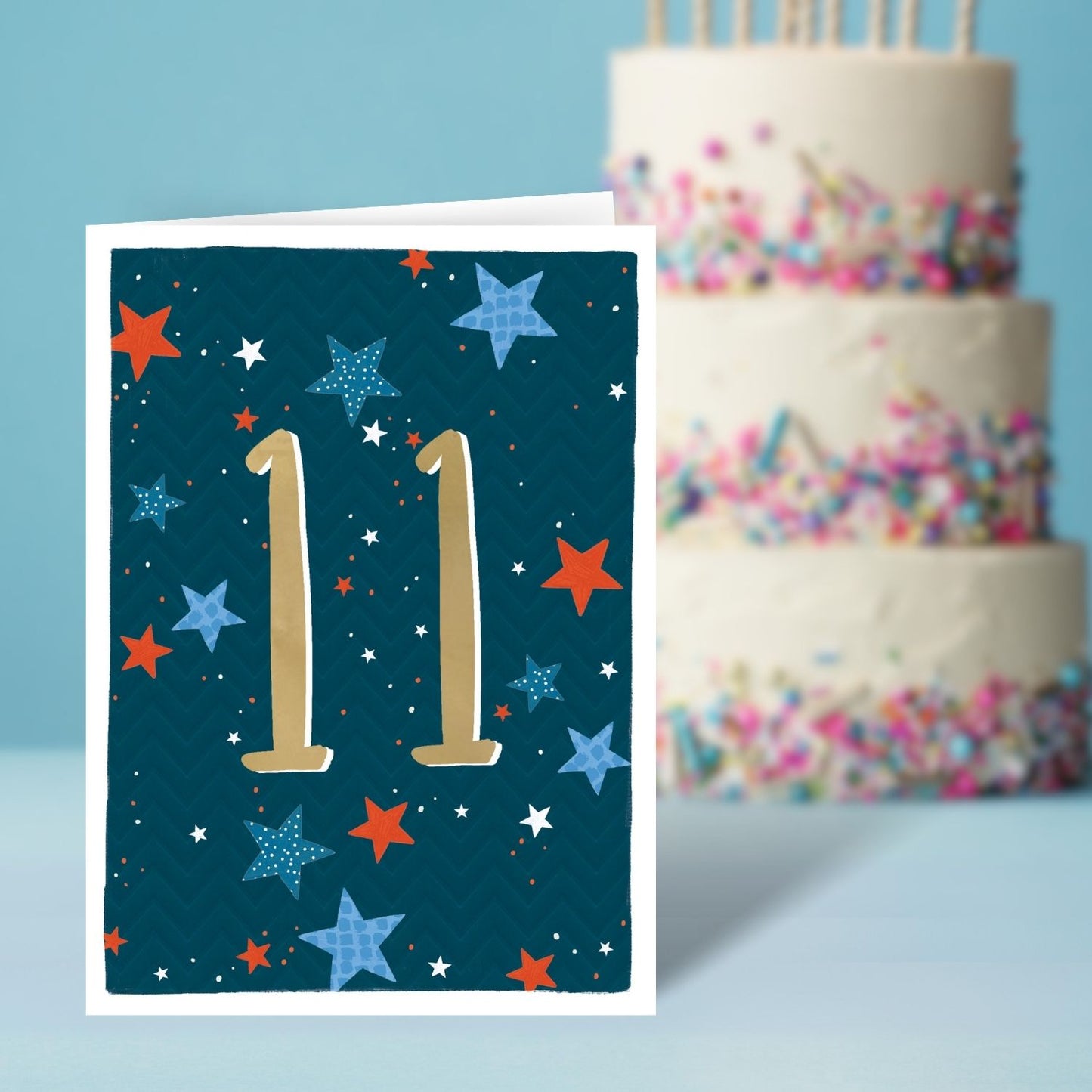 Age 11 Birthday Boy 11th Eleven-Tastic! Contemporary Birthday Card