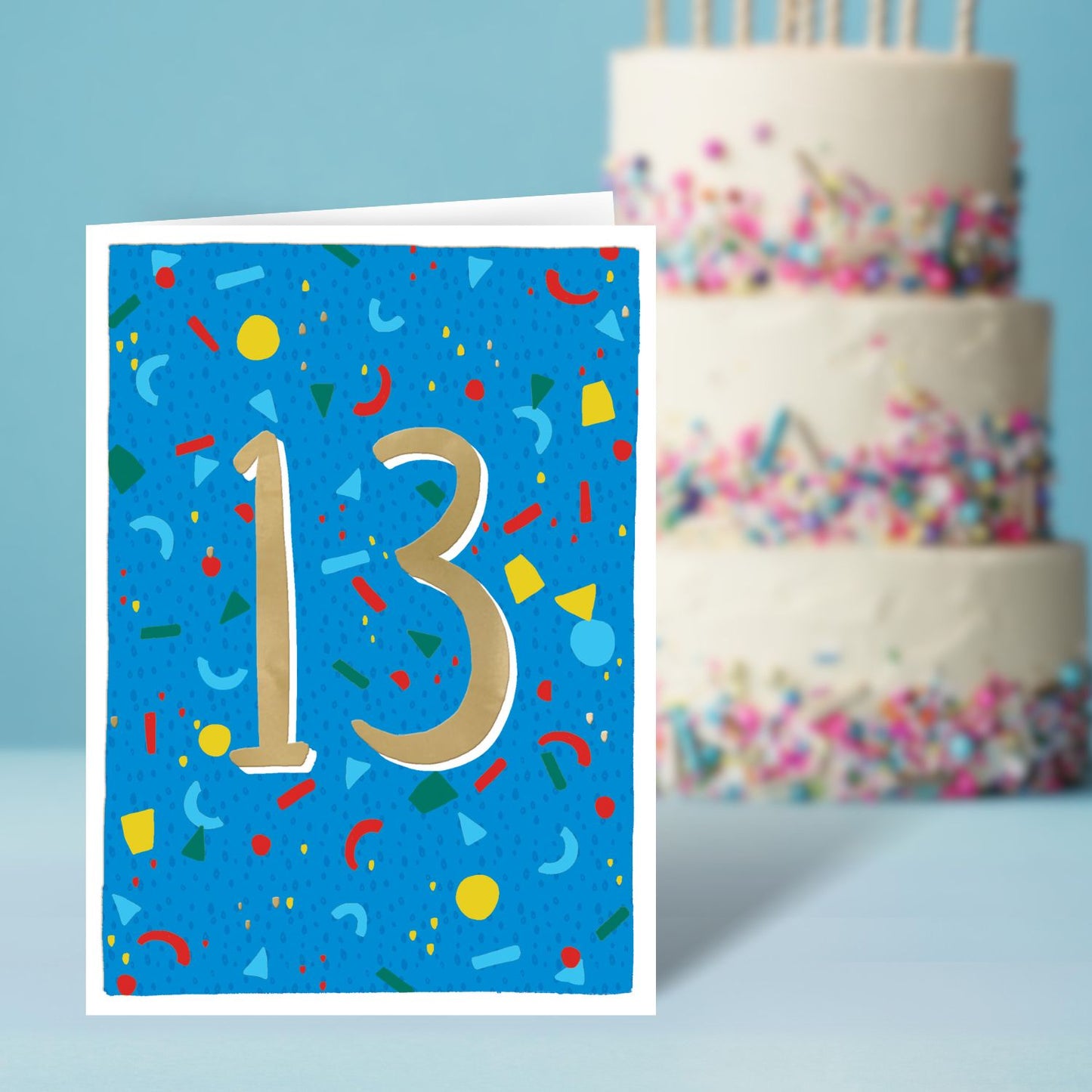 Age 13 Birthday Boy 13th Lucky 13 Party! Contemporary Birthday Card