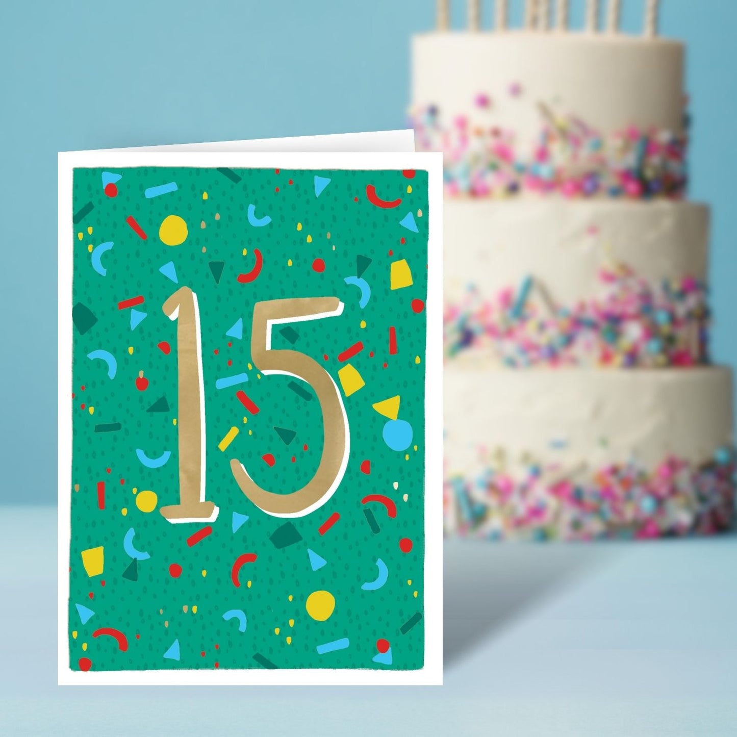 Age 15 Birthday Boy 15th Fifteen Fun Fiesta! Contemporary Birthday Card