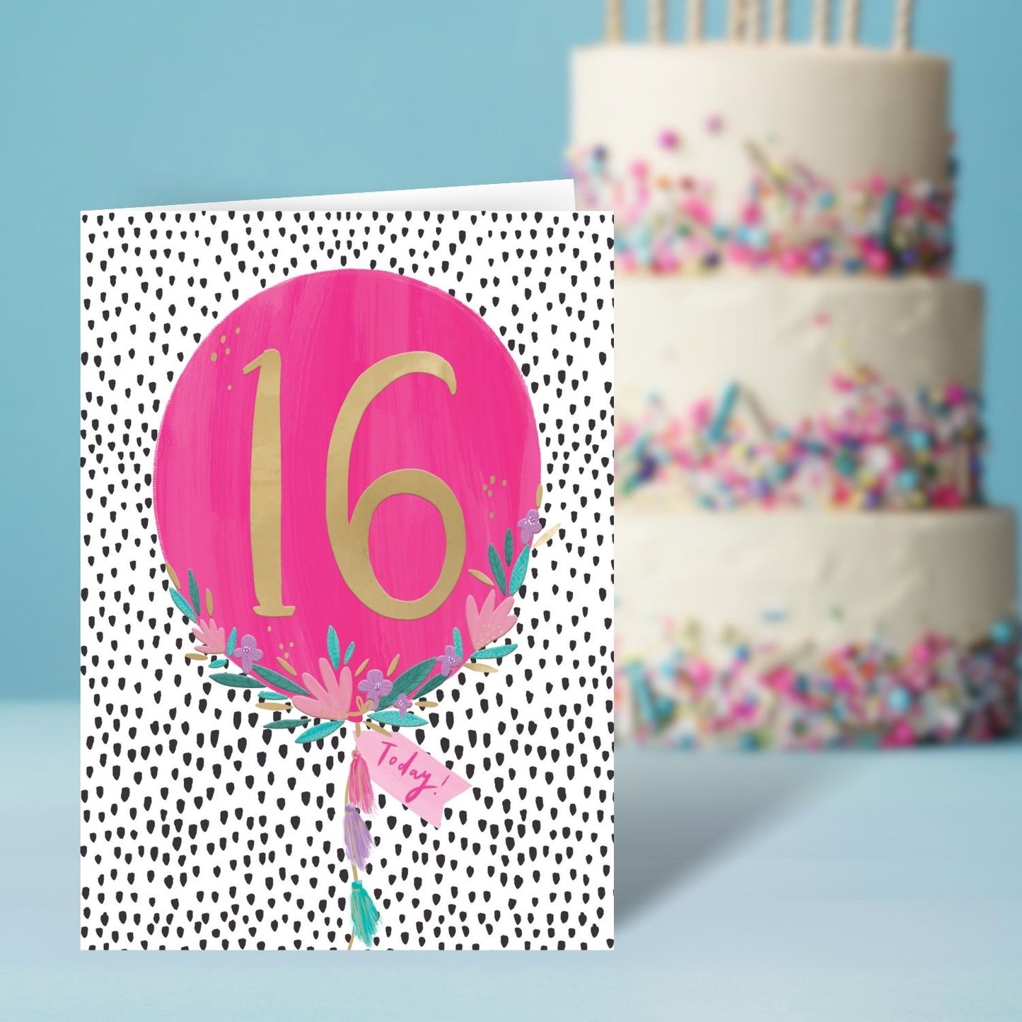 Age 16 Birthday Girl 16th Sweet Sixteen Blossoms! Contemporary Birthday Card