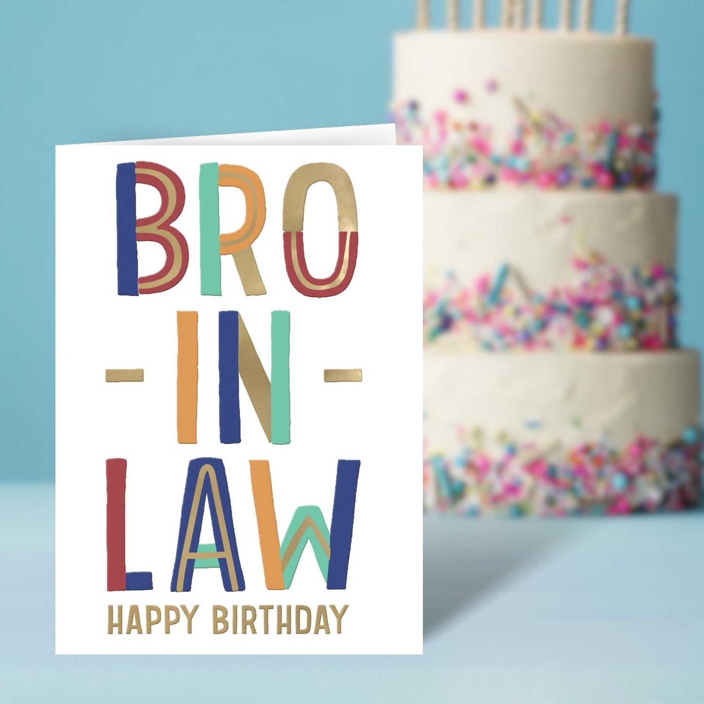 Bro-In-Law Happy Birthday Birthday Blast! Contemporary Birthday Card