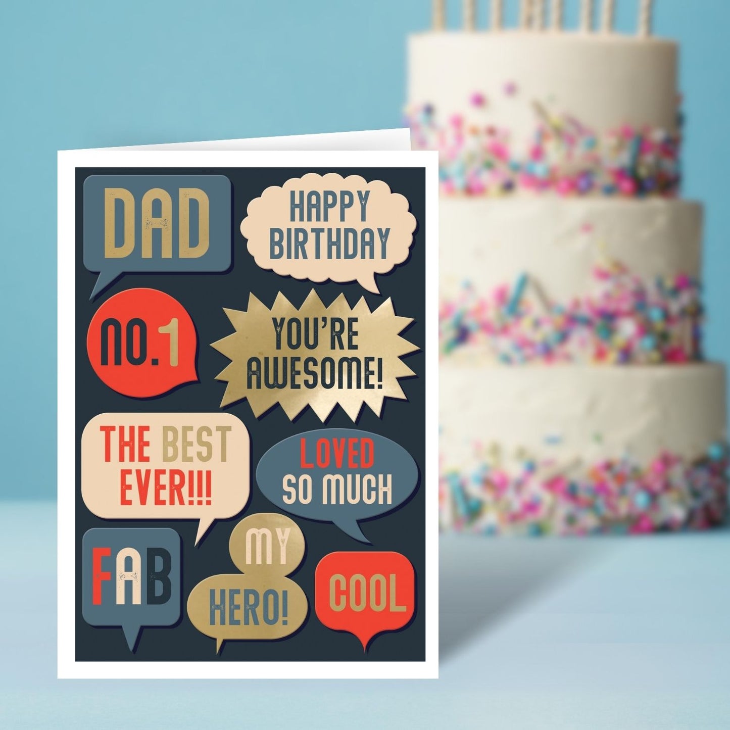 Dad Happy Birthday Dad-Tastic Fun! Contemporary Birthday Card