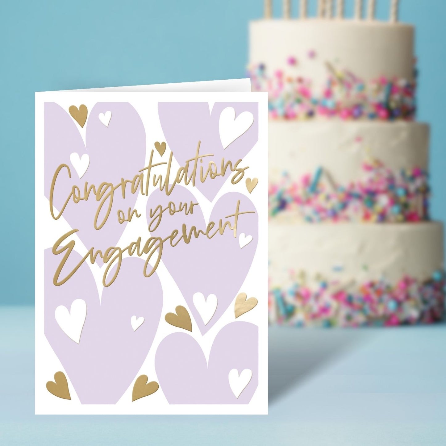 Congratulations On Your Engagement Shiny Love! Contemporary Engagement Card