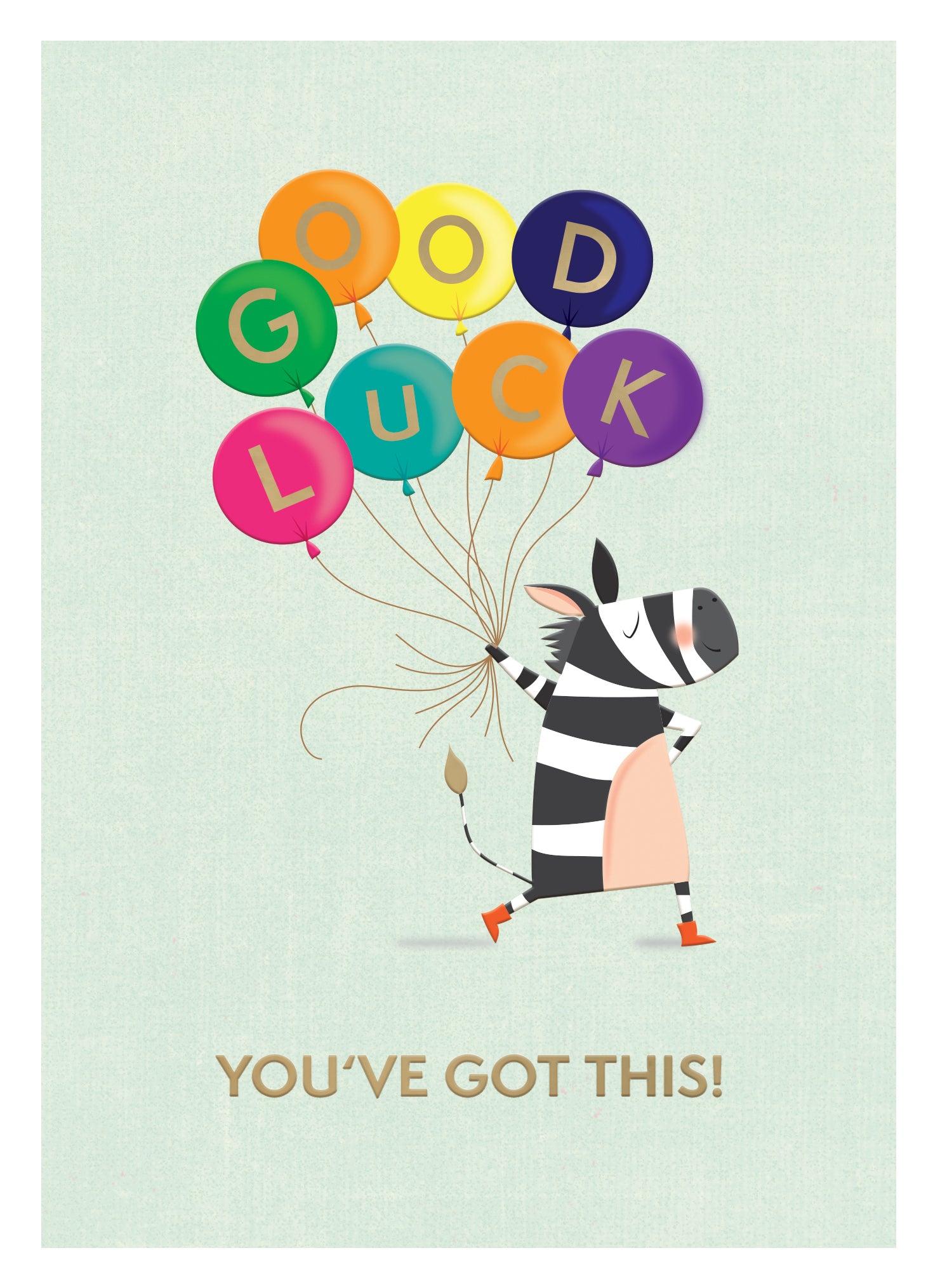 Good Luck You ve Got This Zany Zebra Fun Contemporary Good Luck Greet good-luck-you-ve-got-this-zany-zebra-fun-contemporary-good-luck-greet