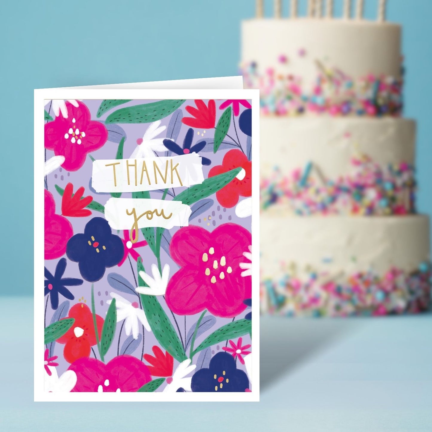 Thank You Pretty Petals! Contemporary Thank You Greeting Card
