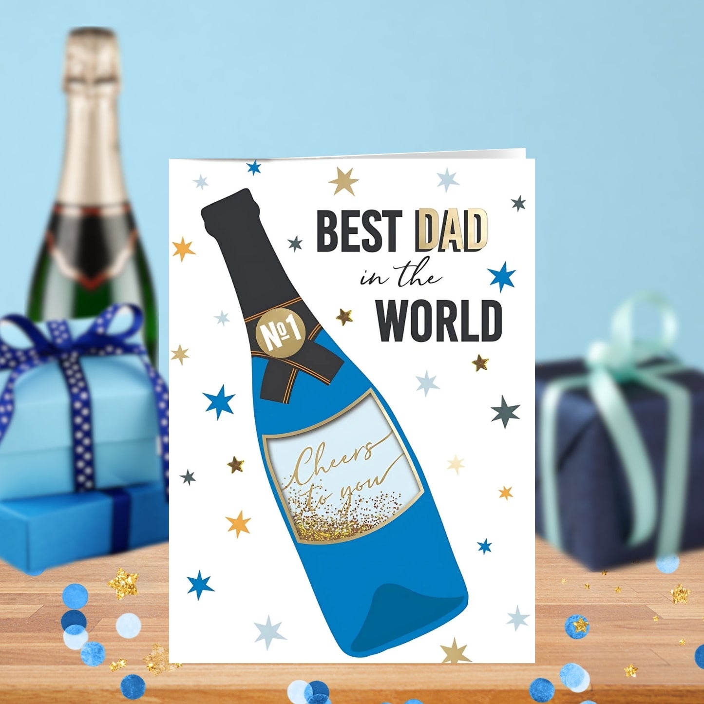 Best Dad In The World Embellished Father's Day Card