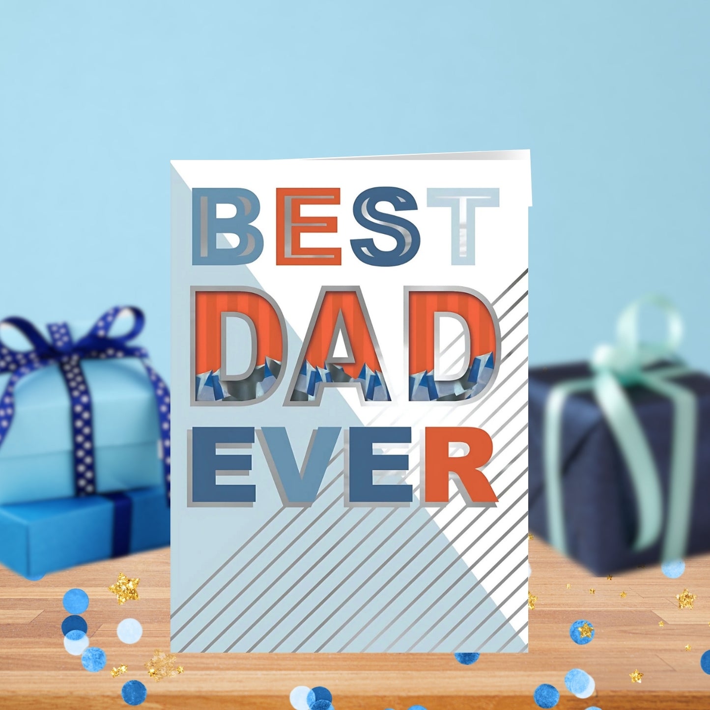 Best Dad Ever Embellished Shaker Father's Day Card