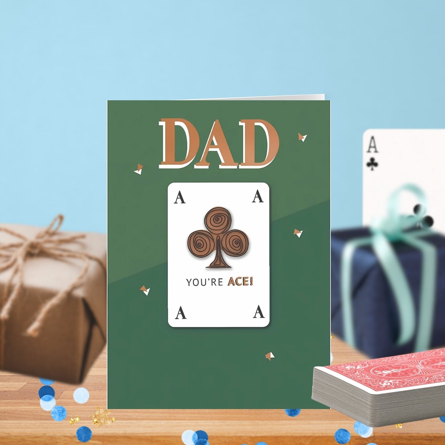 Dad You're Ace Foiled Embellished Father's Day Card