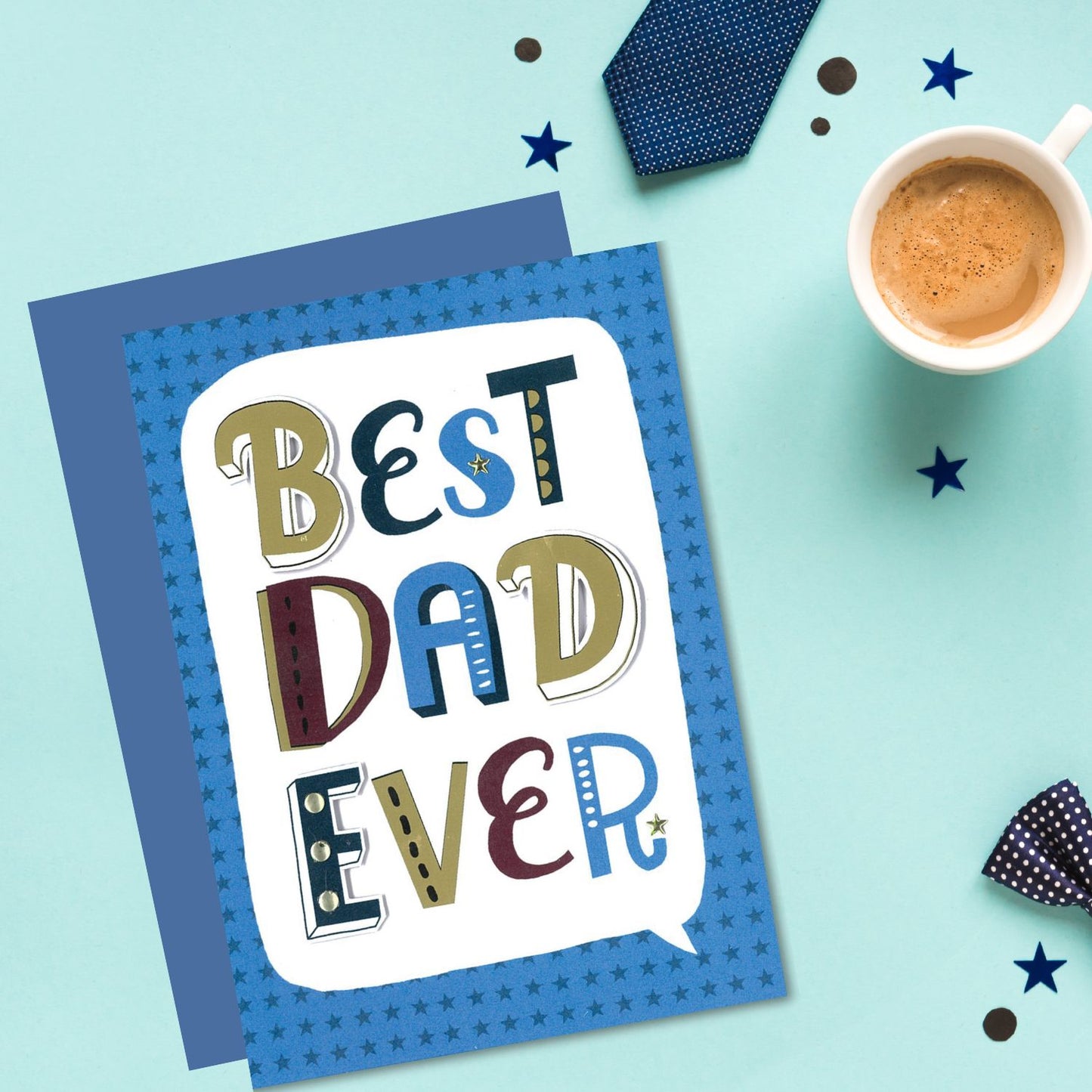 Best Dad Ever Best Day Ever! Embellished Father's Day Greeting Card