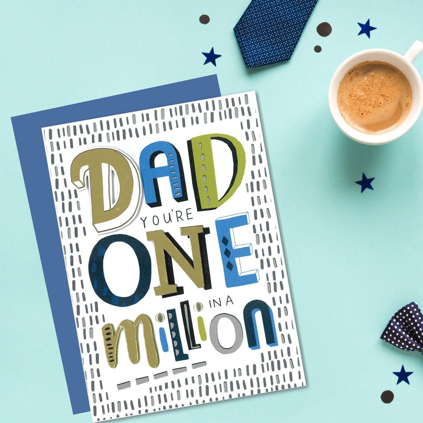 One In A Million Super Dad Alert! Father's Day Contemporary Greeting Card