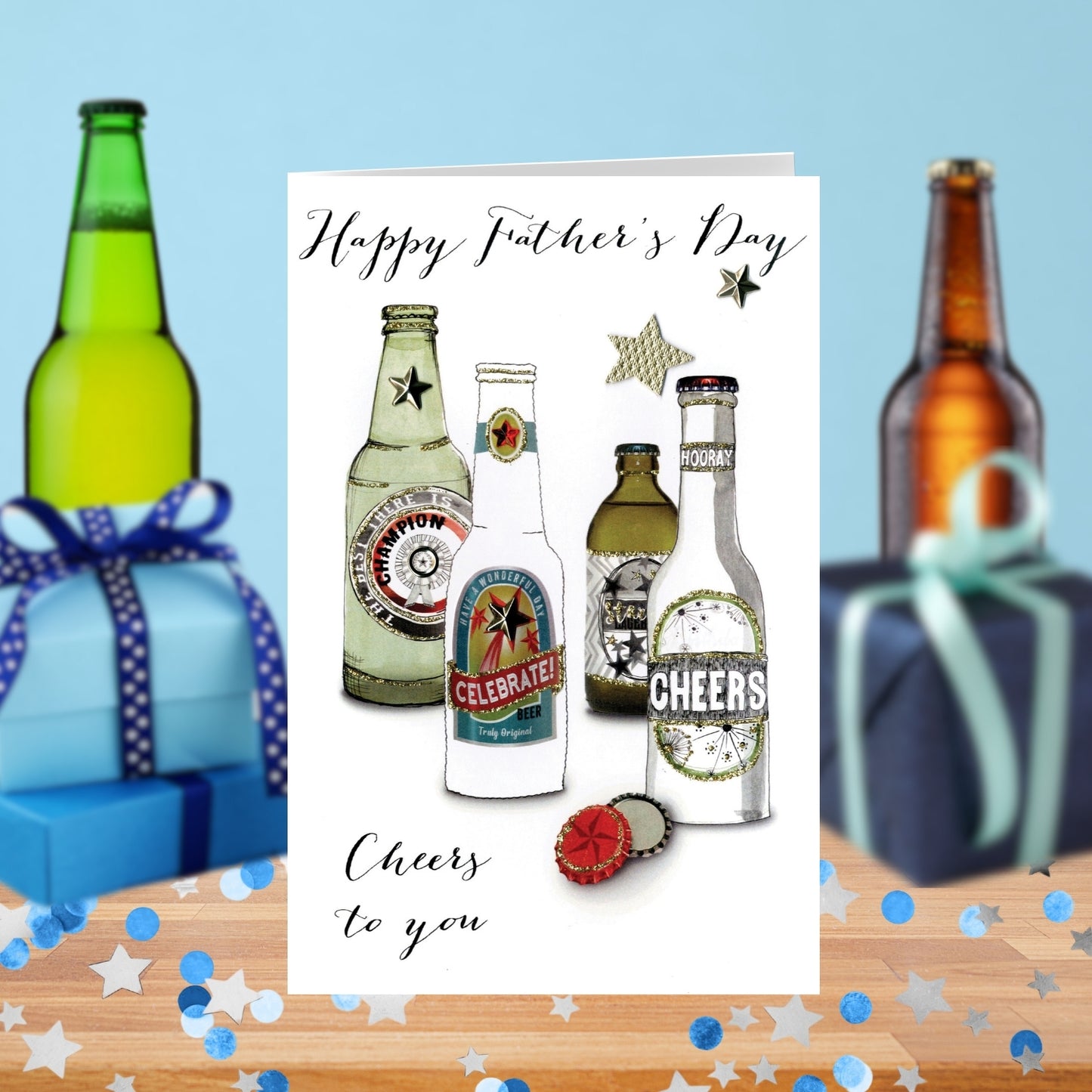 Happy Cheers To You Joie De Vivre Embellished Father's Day Card