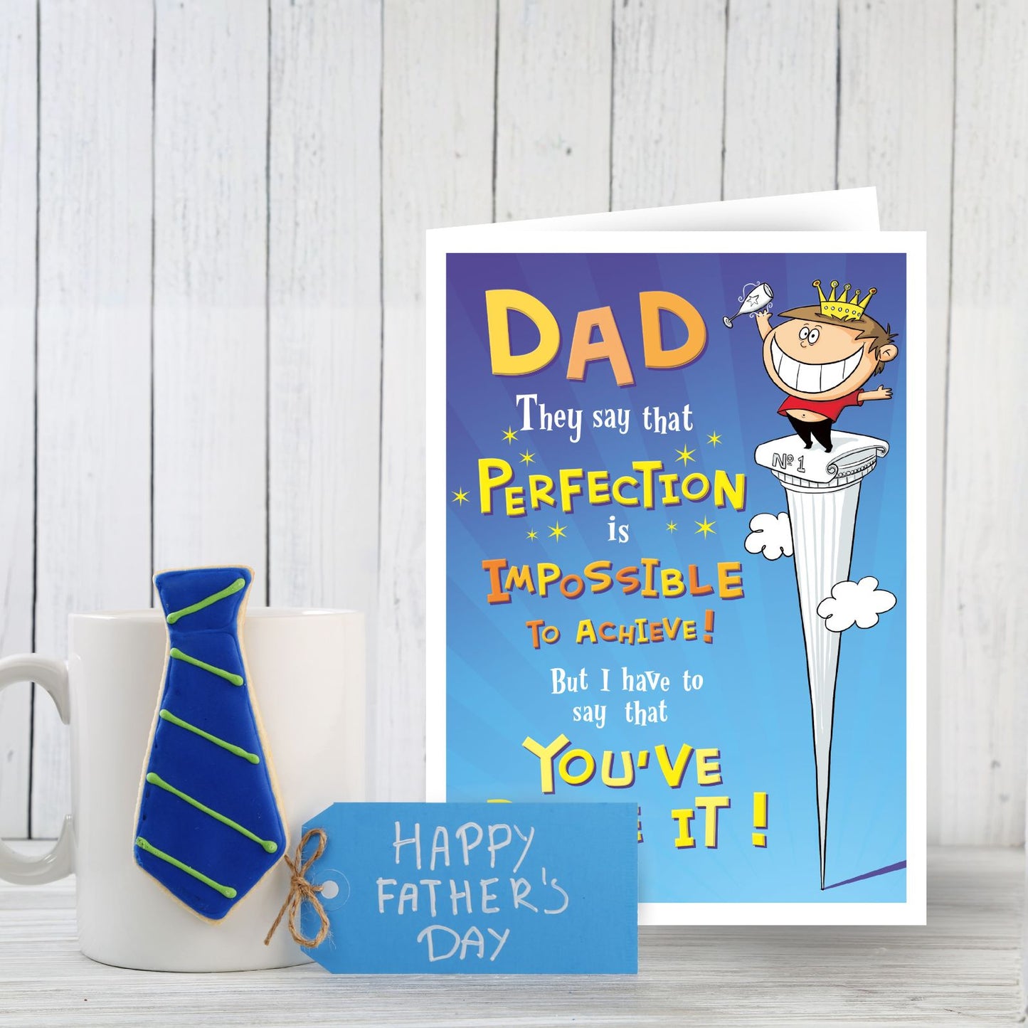 Funny Father's Day Card Dad From The Perfect Son Joke Greeting Card