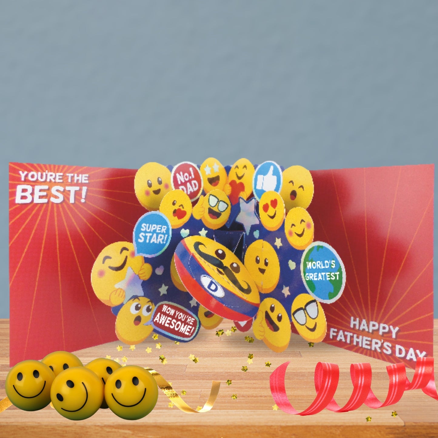 Pop Up Father's Day Card & Chocolate Treat Tray Super Dad Card & Gift
