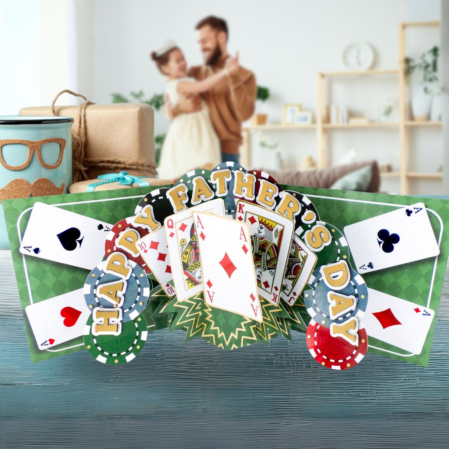 Dad You're Ace Magical Fun Surprise! Pop Up Father's Day Greeting Card