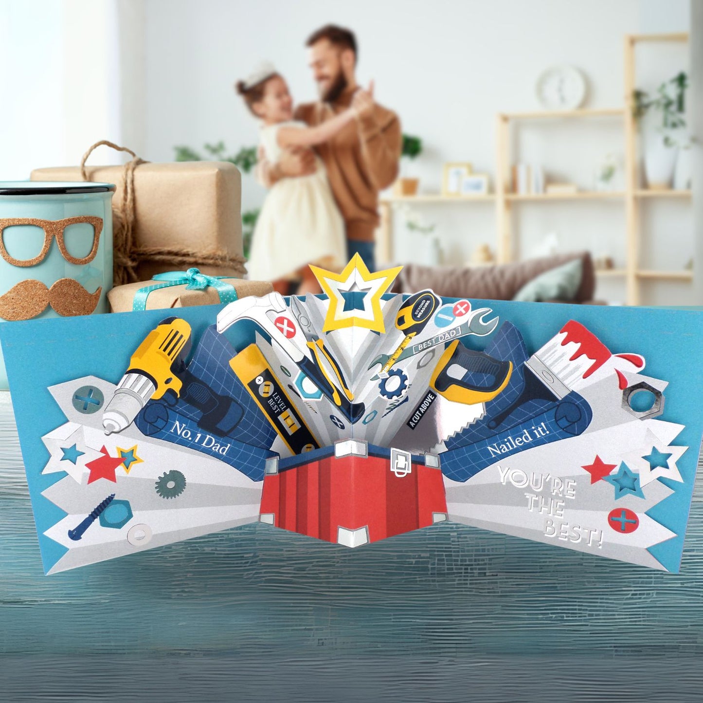 Happy Father's Day Tool-Tastic Fun! Pop Up Father's Day Greeting Card