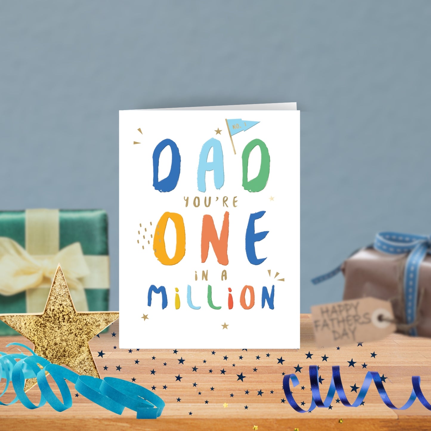 Dad You're One In A Million No.1 Dad Father's Day Greeting Card
