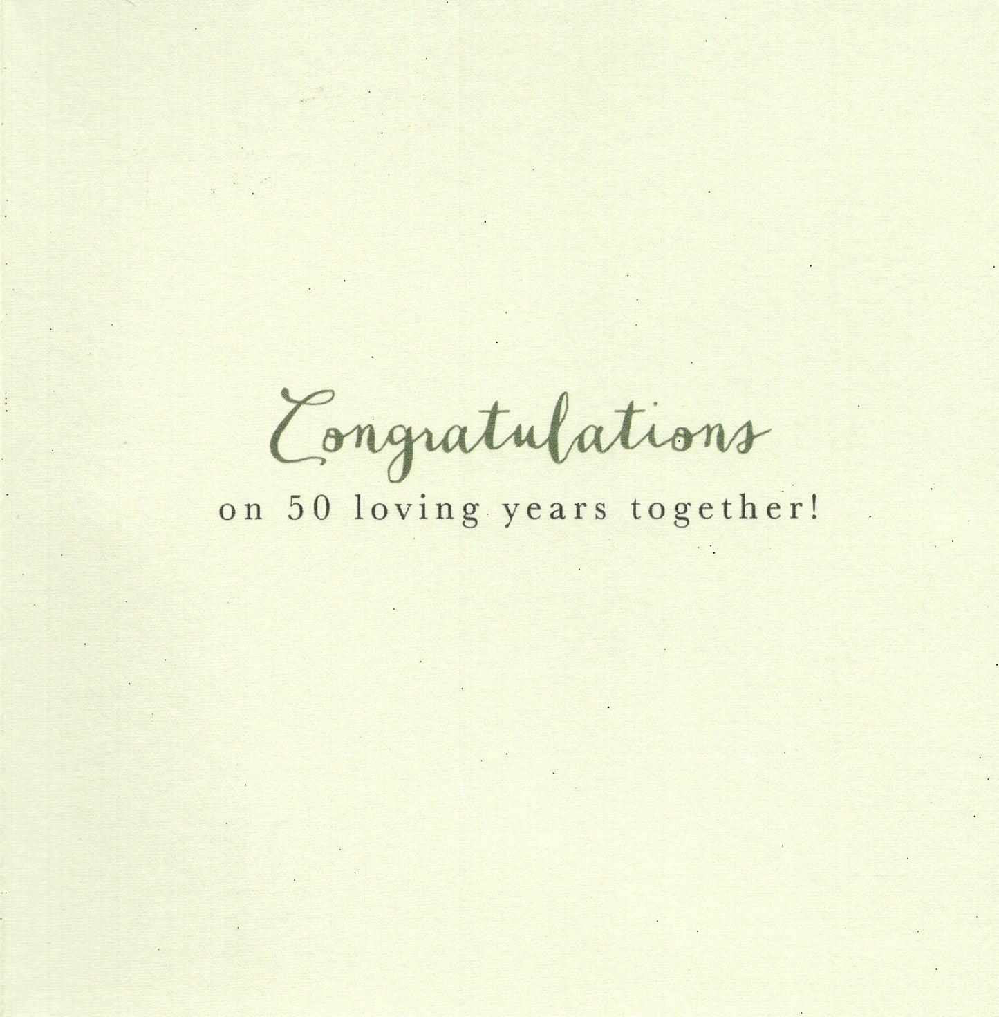 On Your Golden 50th Anniversary Buttoned Up Greeting Card