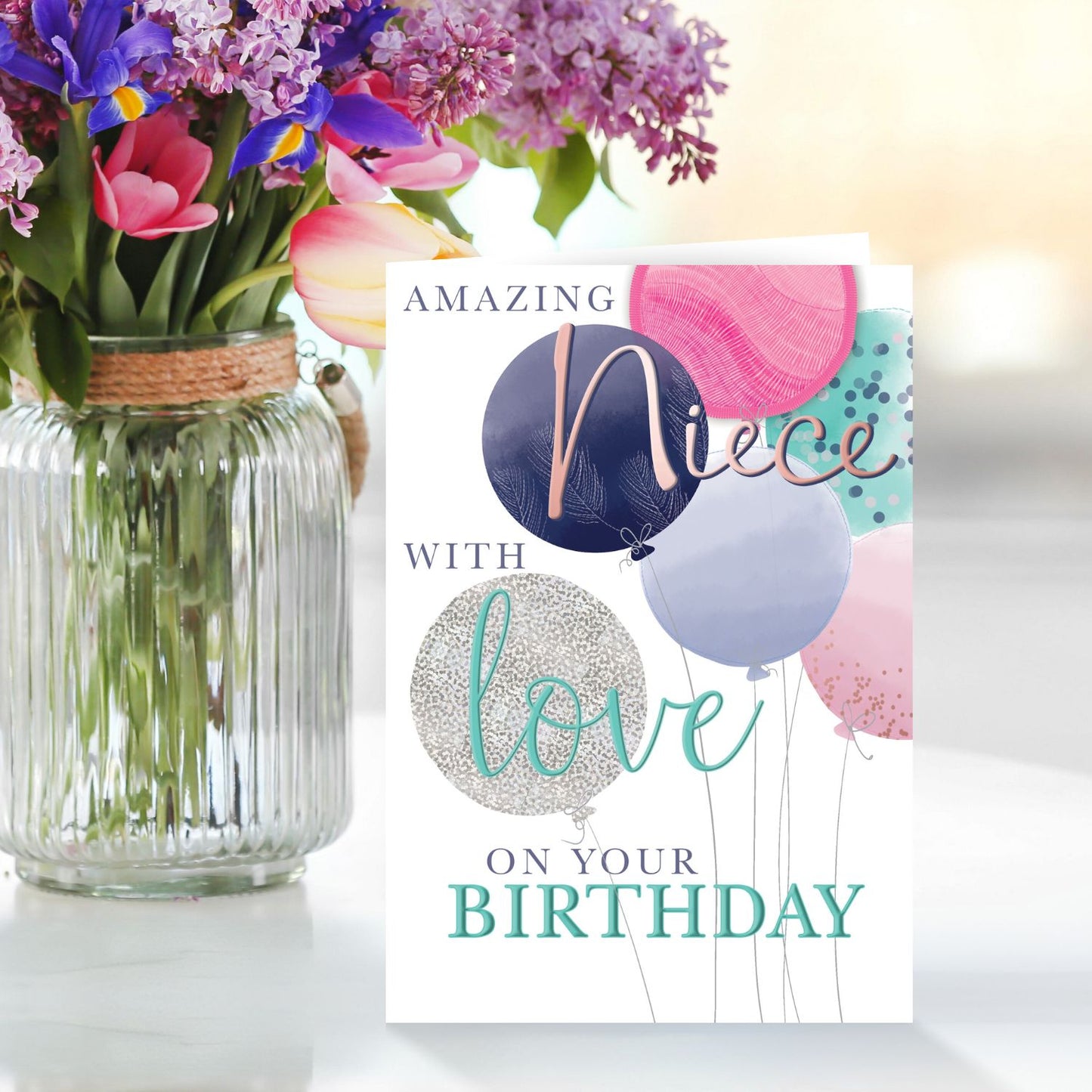 Amazing Niece With Love Magical Party Fun! Birthday Greeting Card