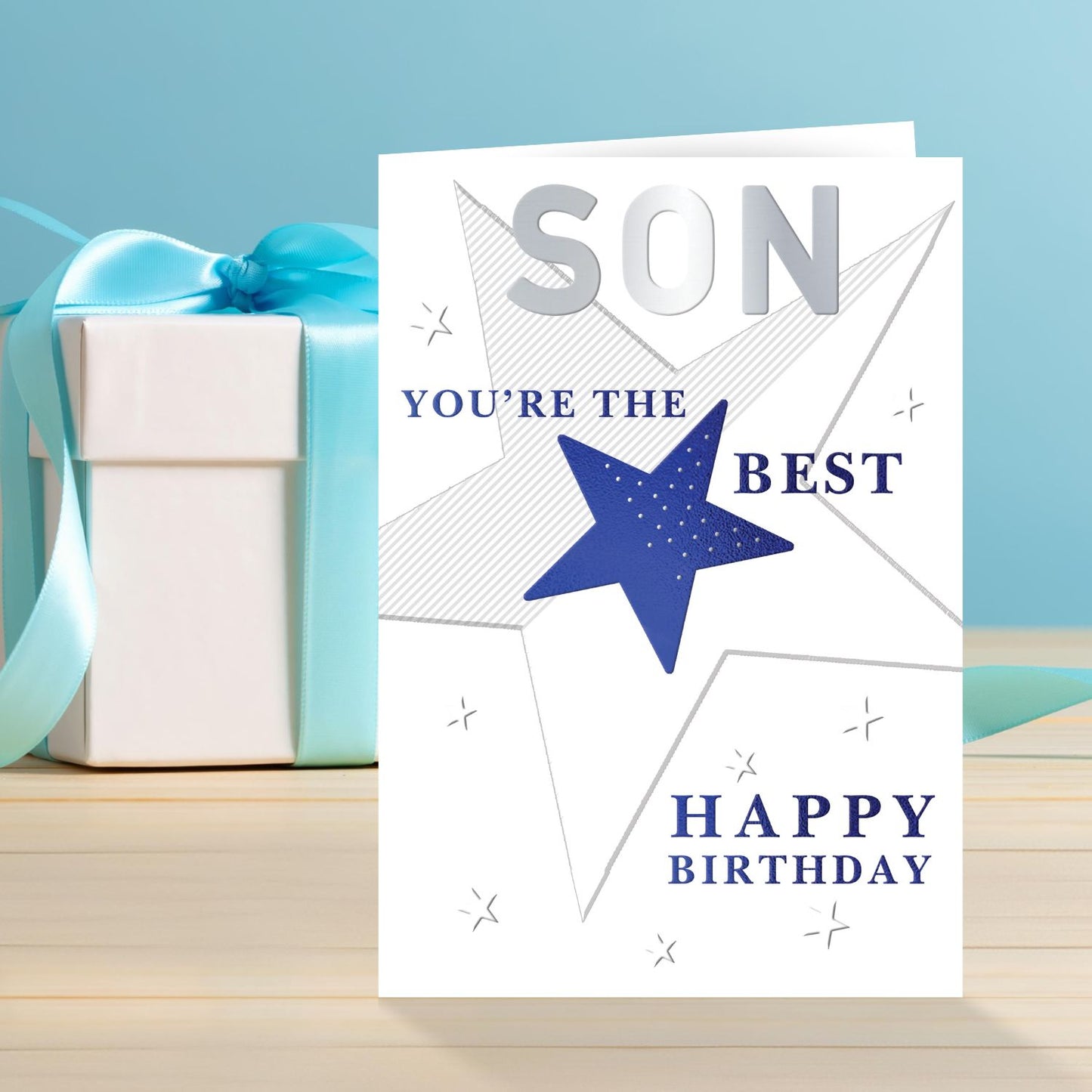 Son You’re The Best Star-Tastic Party! Birthday Greeting Card