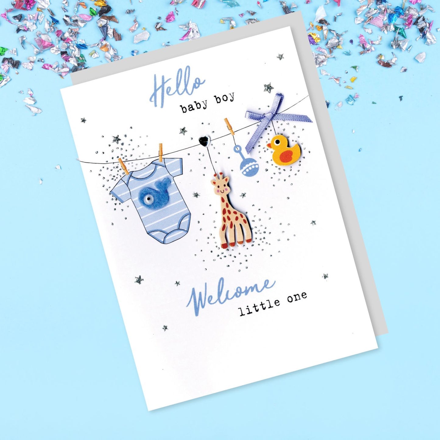 Hello Baby Boy Welcome Little One Irresistible Greeting Card