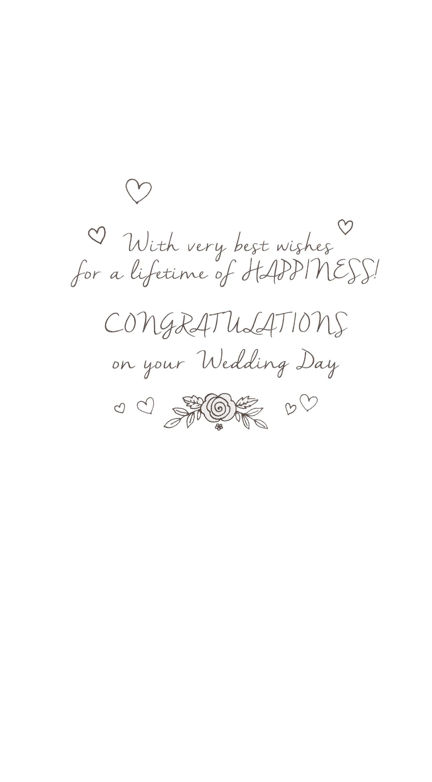 Together Forever Wedding Day Luxury Champagne Greeting Card Hand-Finished Cards