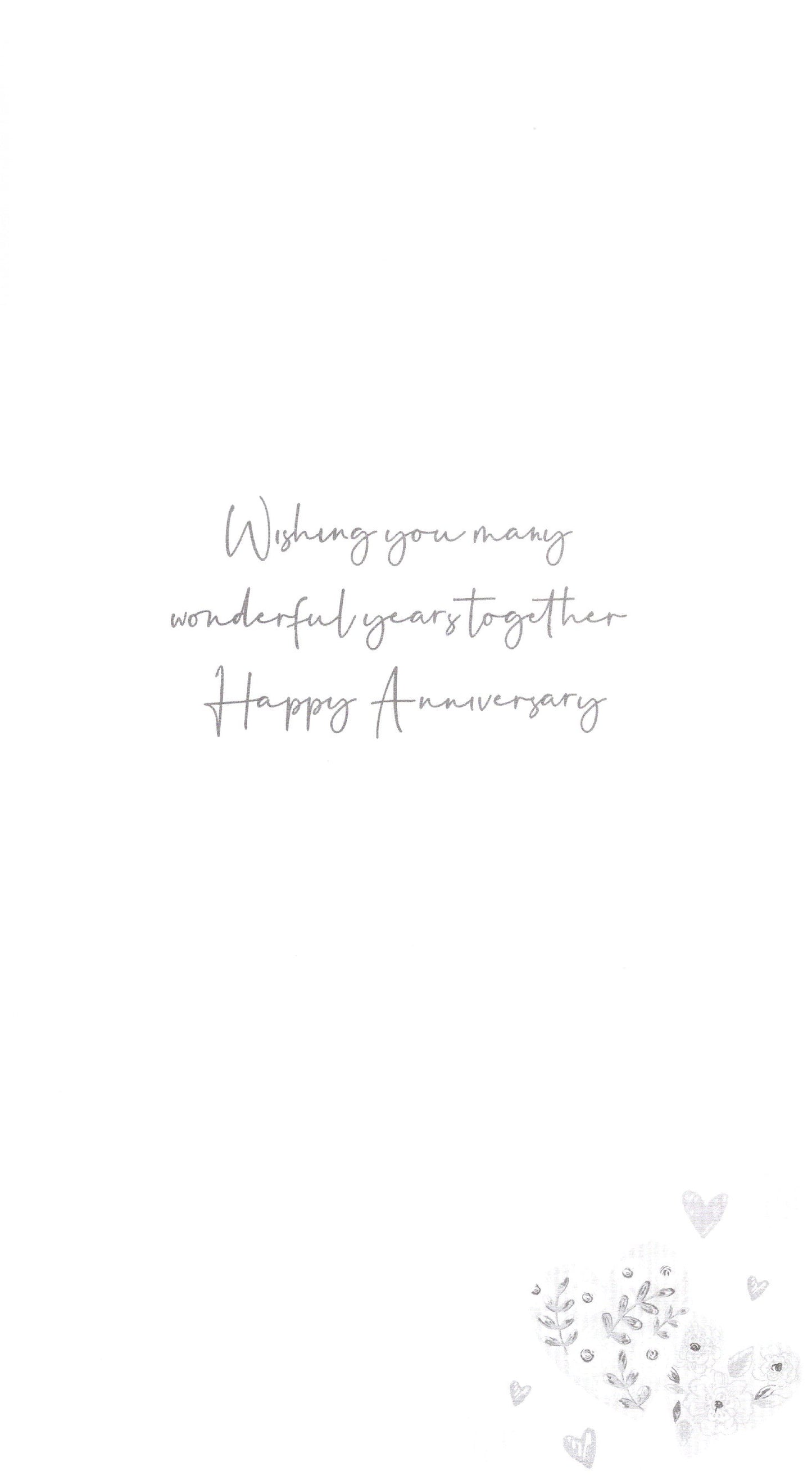 1st Wedding Anniversary Greeting Card Hand-Finished
