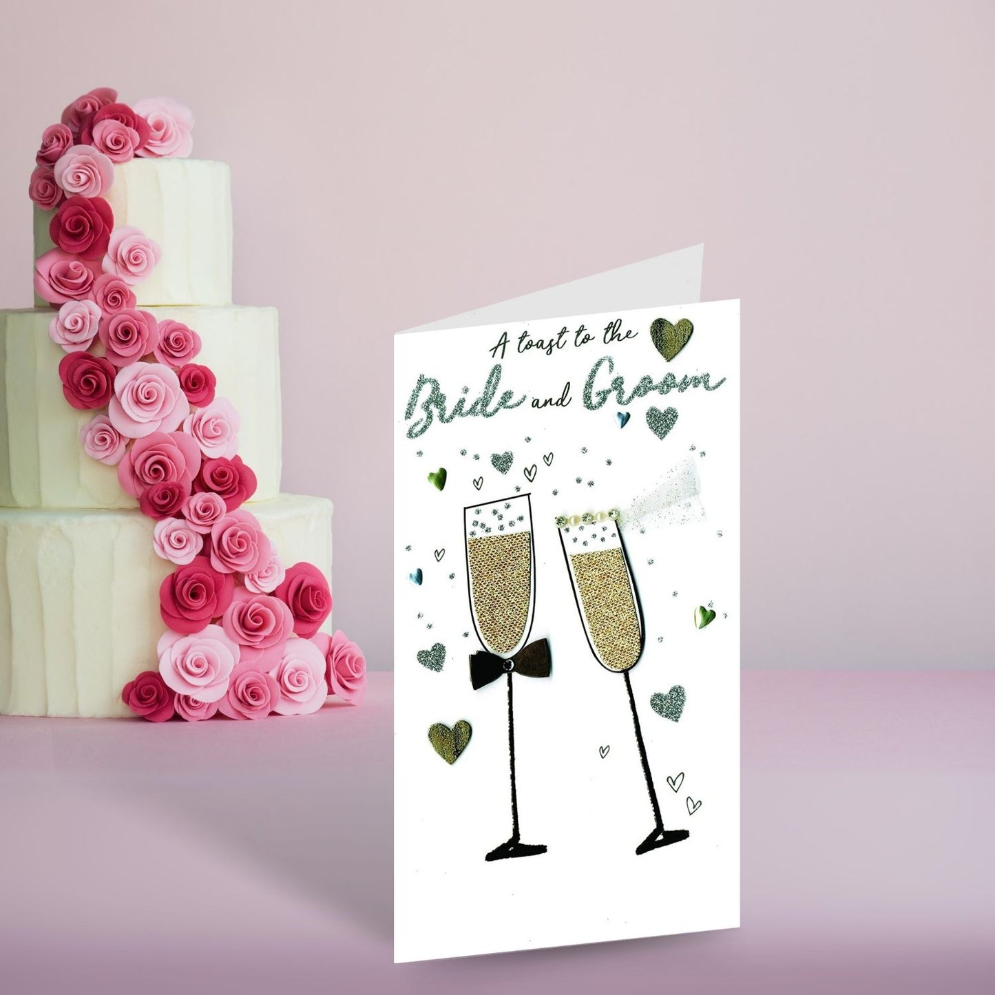 Wonderful Wedding Greeting Card Hand-Finished