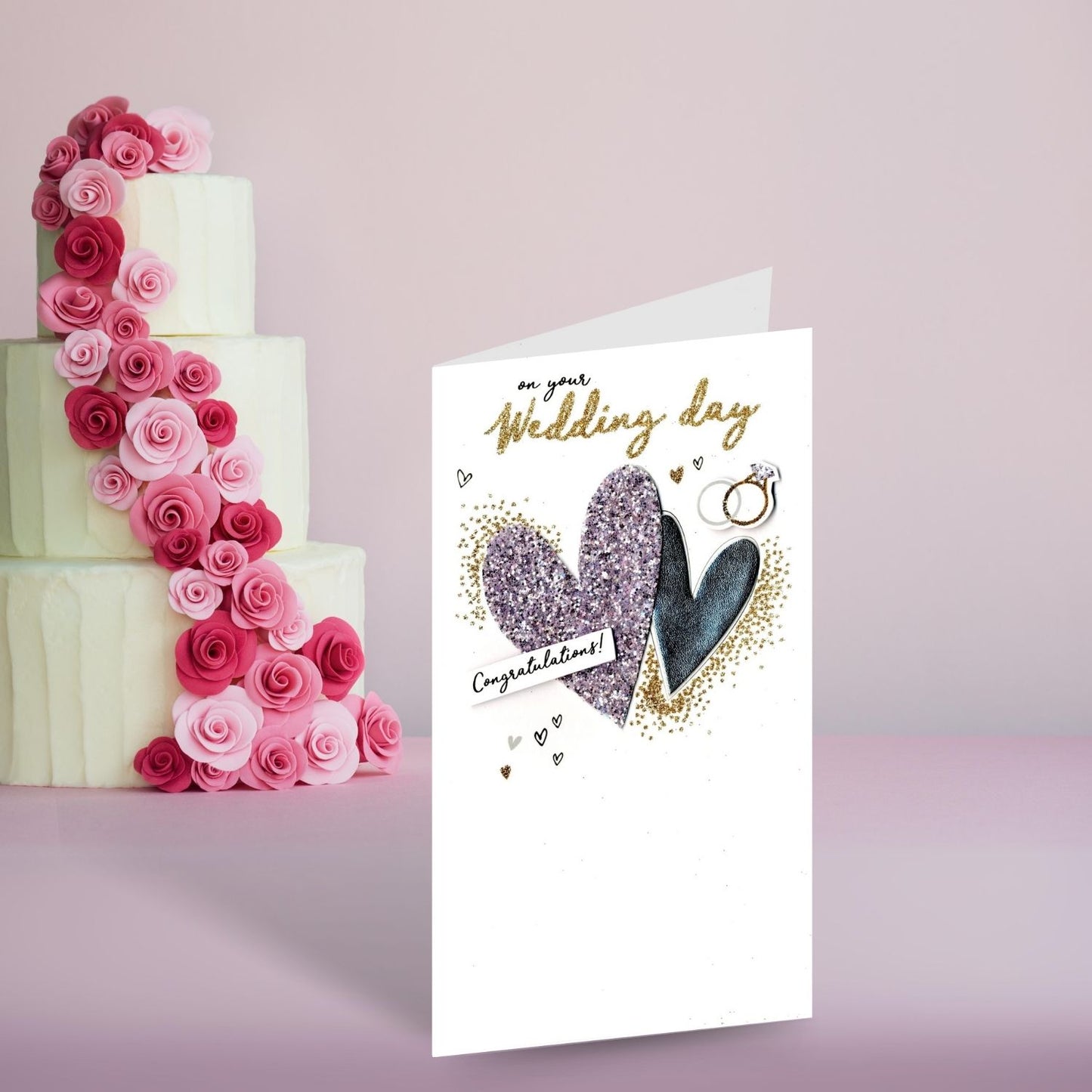 Wonderful Wedding Greeting Card Hand-Finished