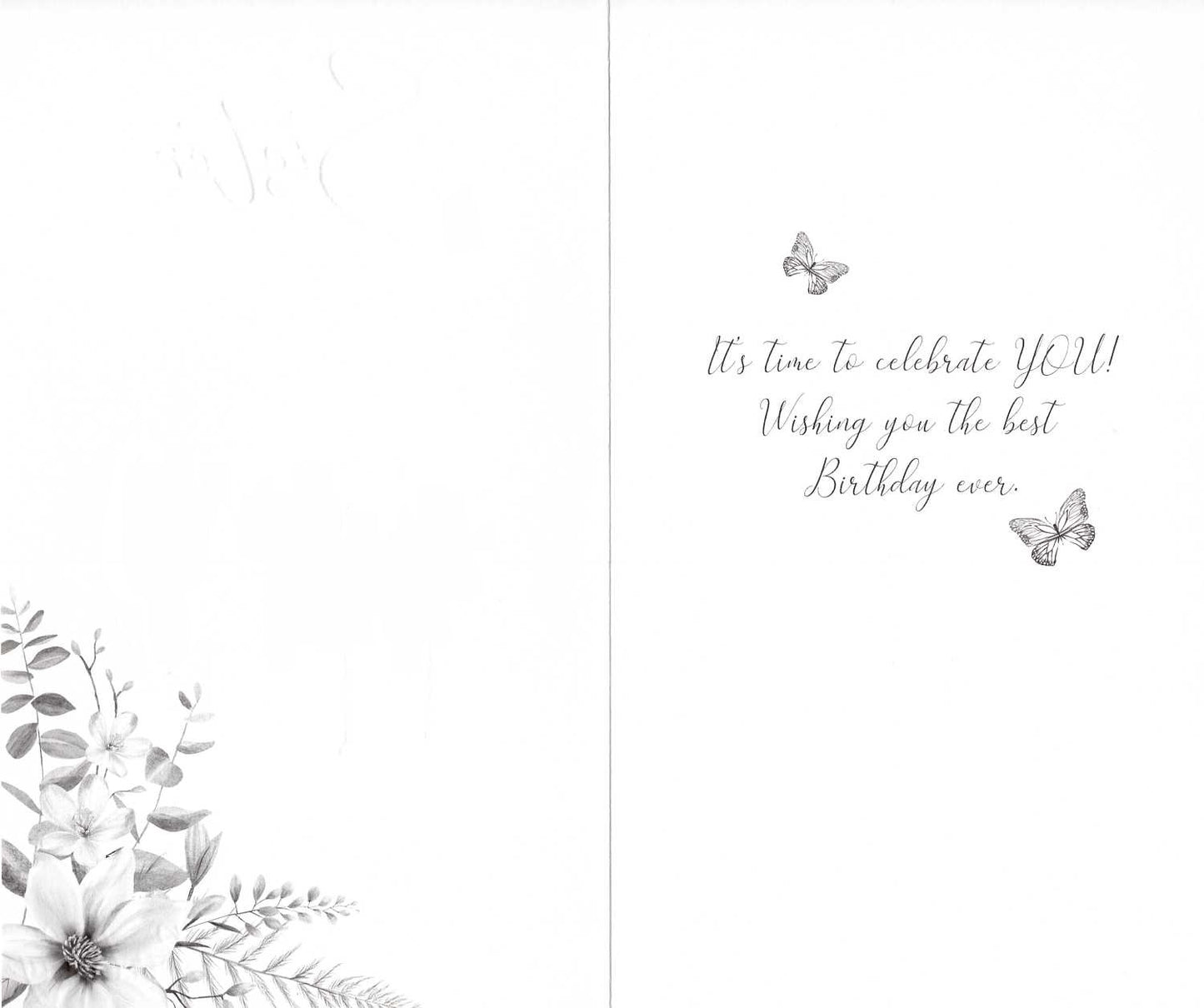 Amazing Sister Birthday Card Embellished Floral Cake Champagne Greeting Card