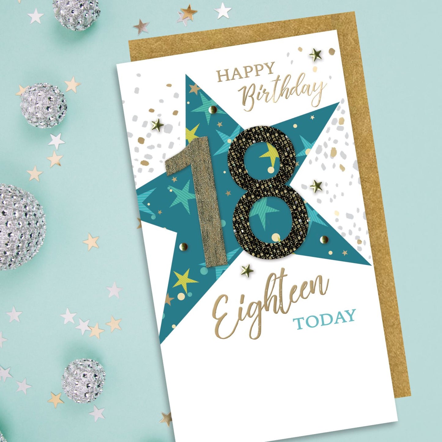 Happy Birthday 18 Today Superstar Surprise Hand-Finished Champagne Birthday Card