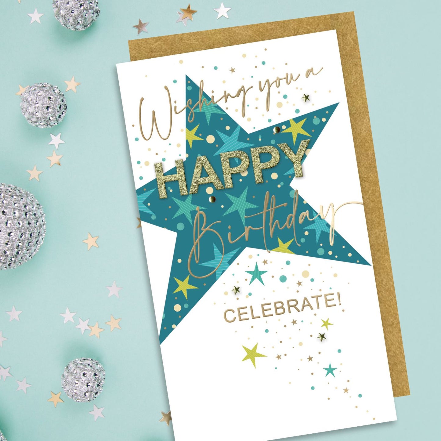 Celebrate Happy Birthday Sparkle-tastic Surprise Hand-Finished Birthday Card