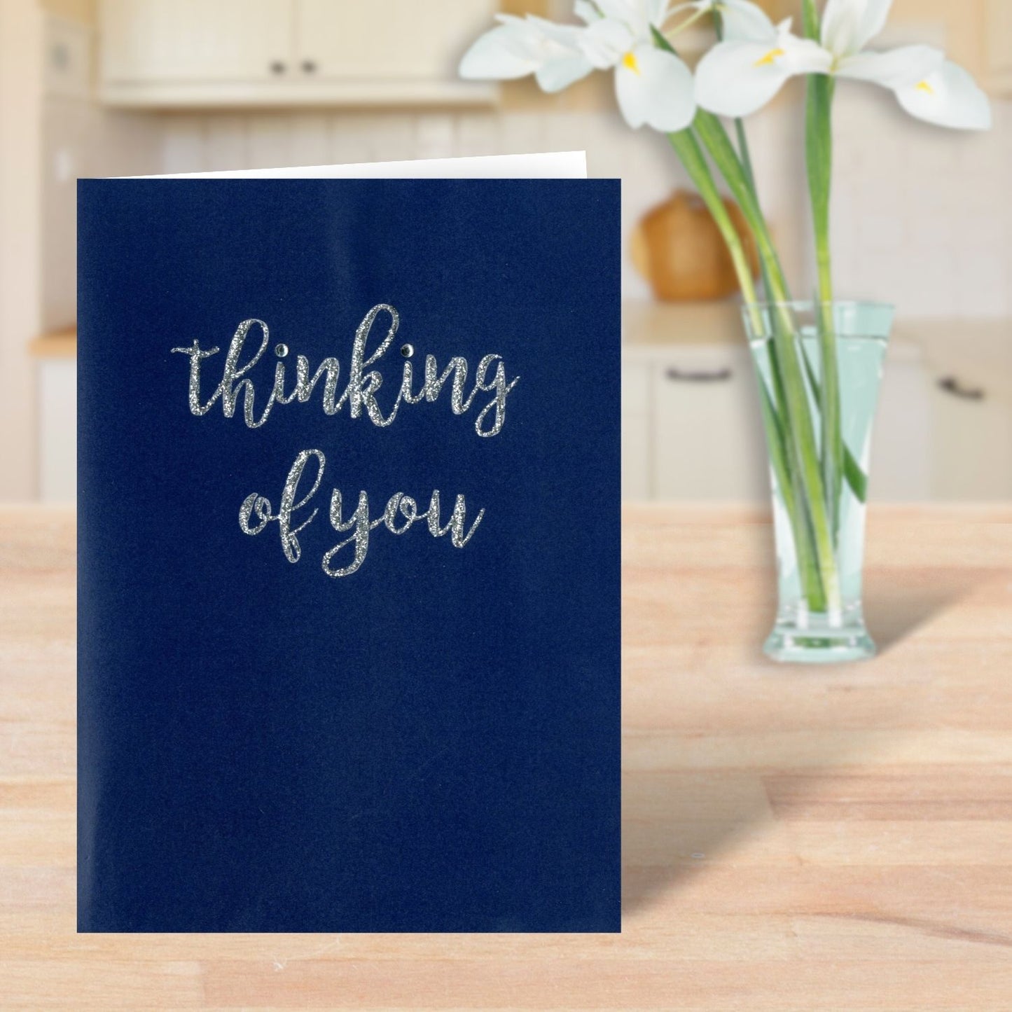 Thinking Of You Glittered Greeting Card