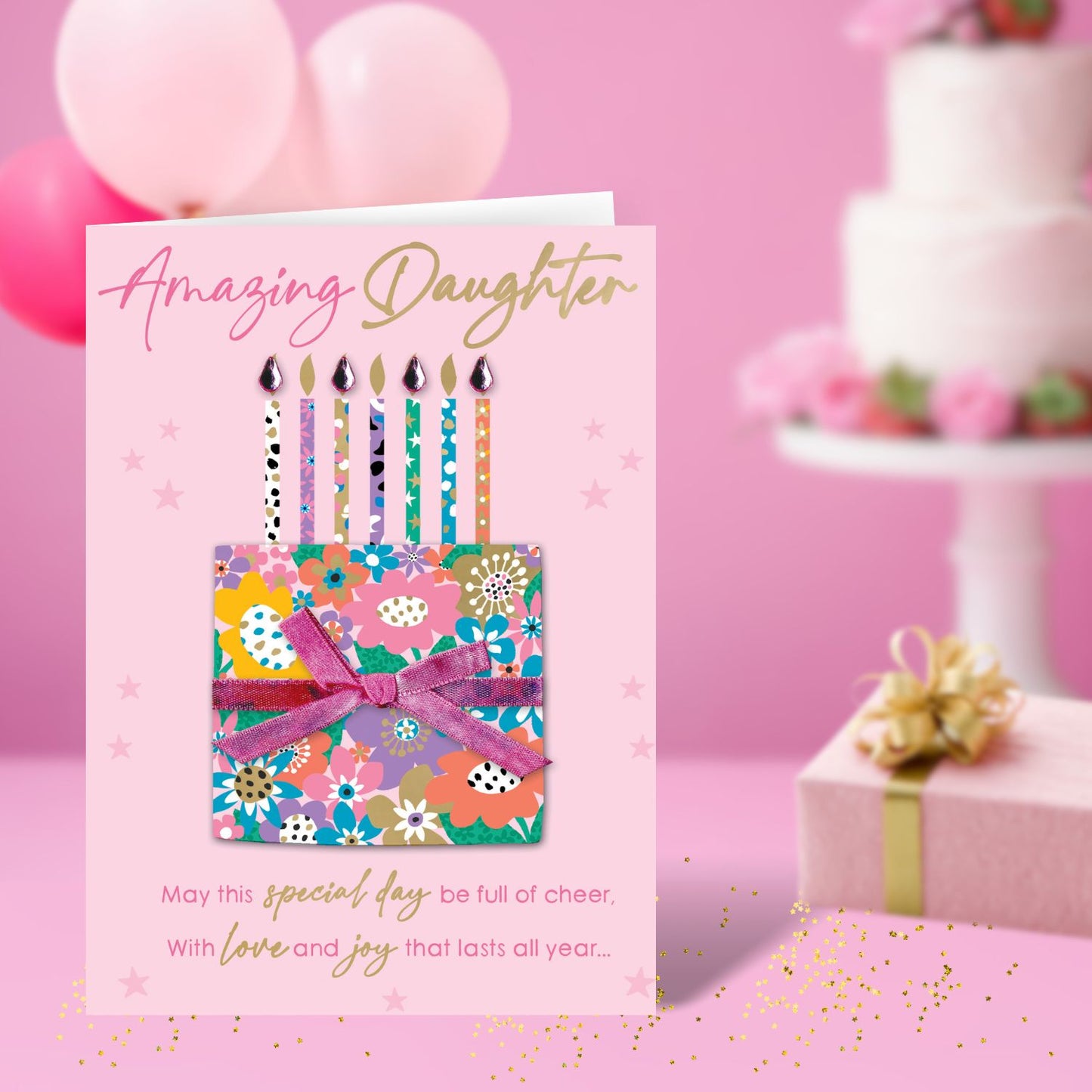 Amazing Daughter Special Day Birthday Bliss Hand-Finished Birthday Greeting Card
