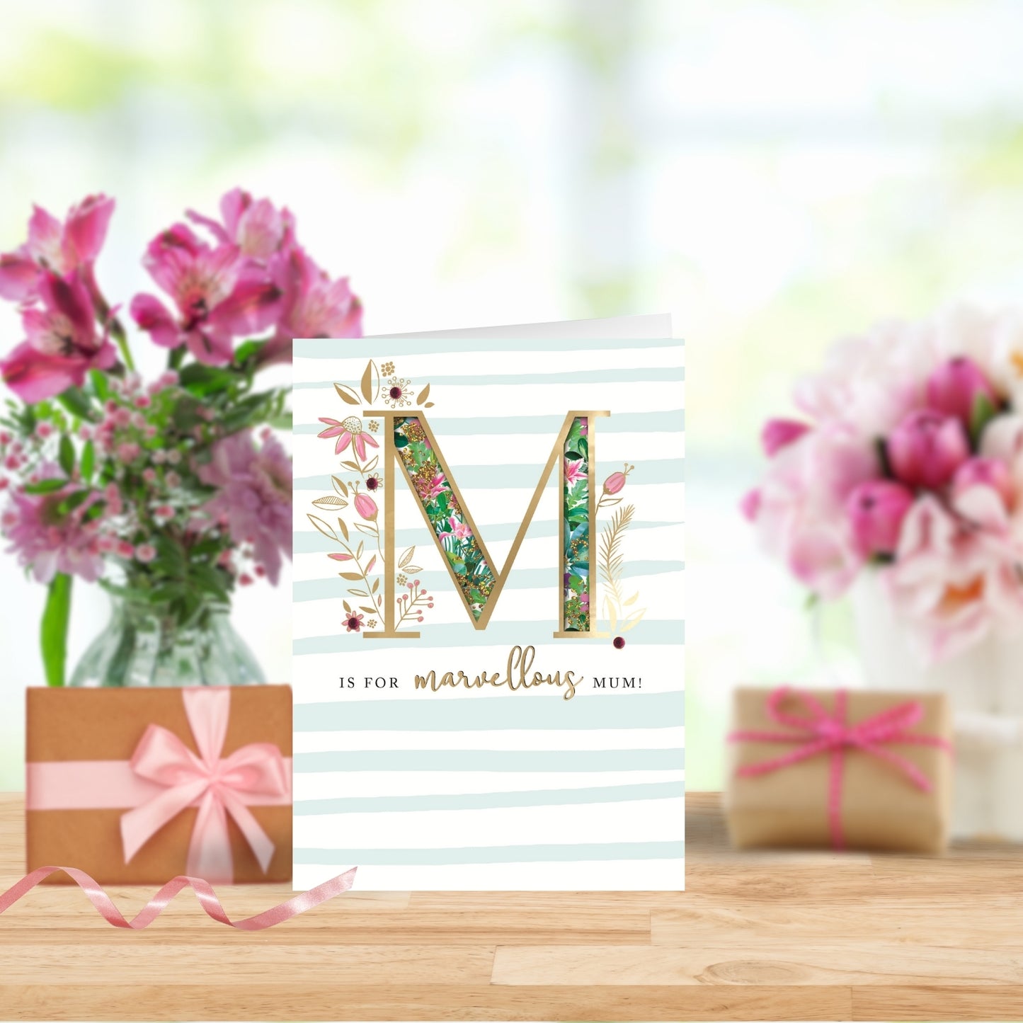 M Is For Marvellous Mum Embellished Mother's Day Card
