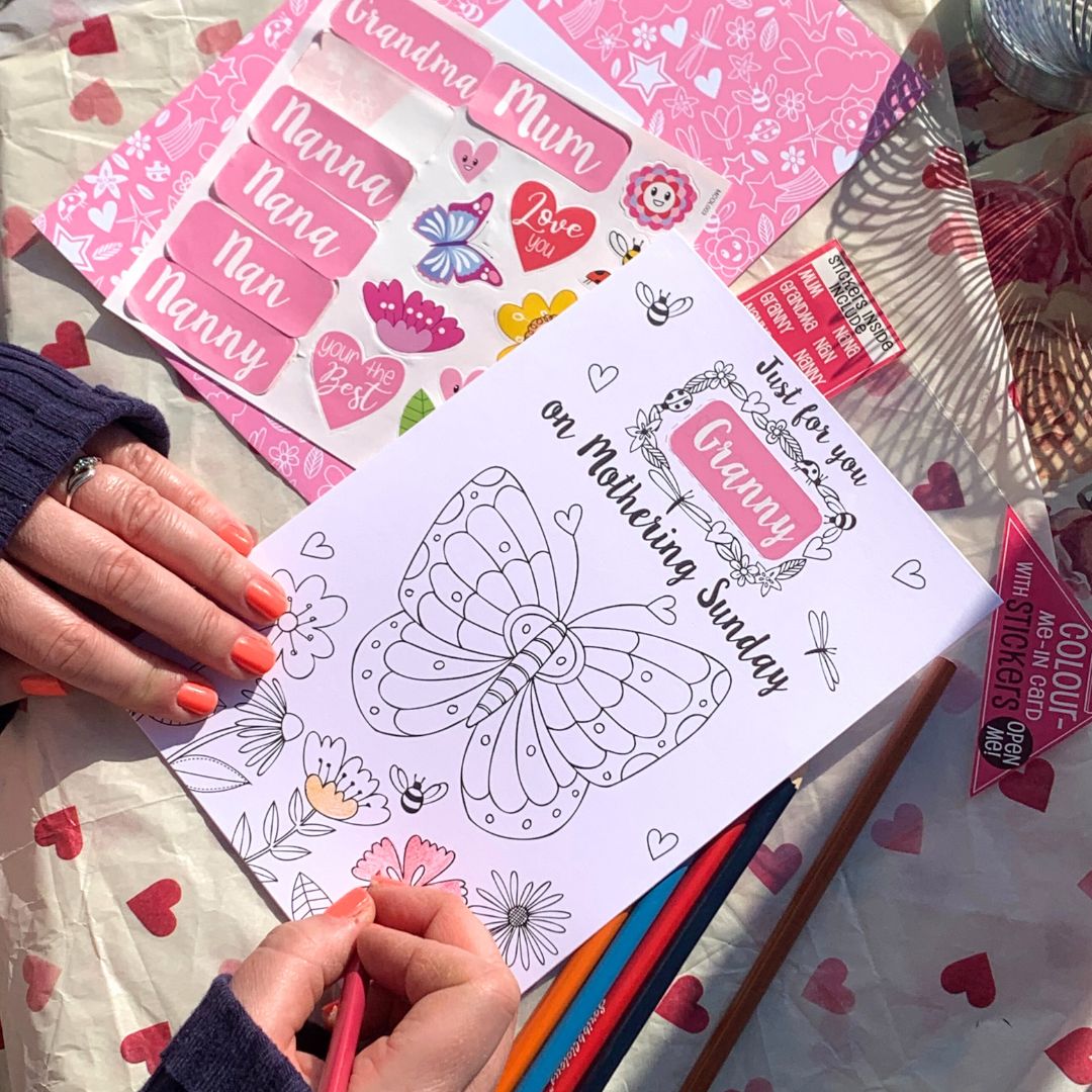 Just For You Granny Colour-Me-In Mother's Day Greeting Card With Stickers