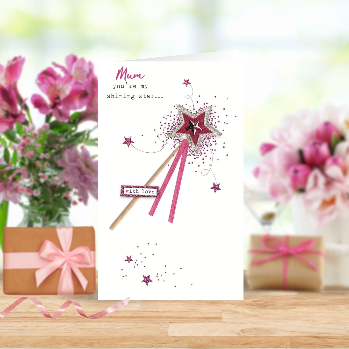 Embellished Mum You're My Shining Star Mother's Day Greeting Card