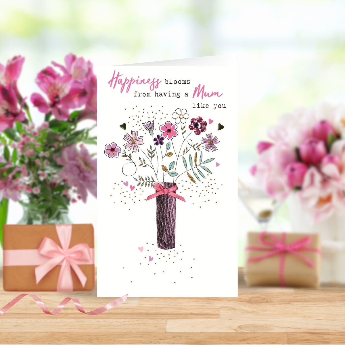 Embellished Having A Mum Like You Mother's Day Greeting Card
