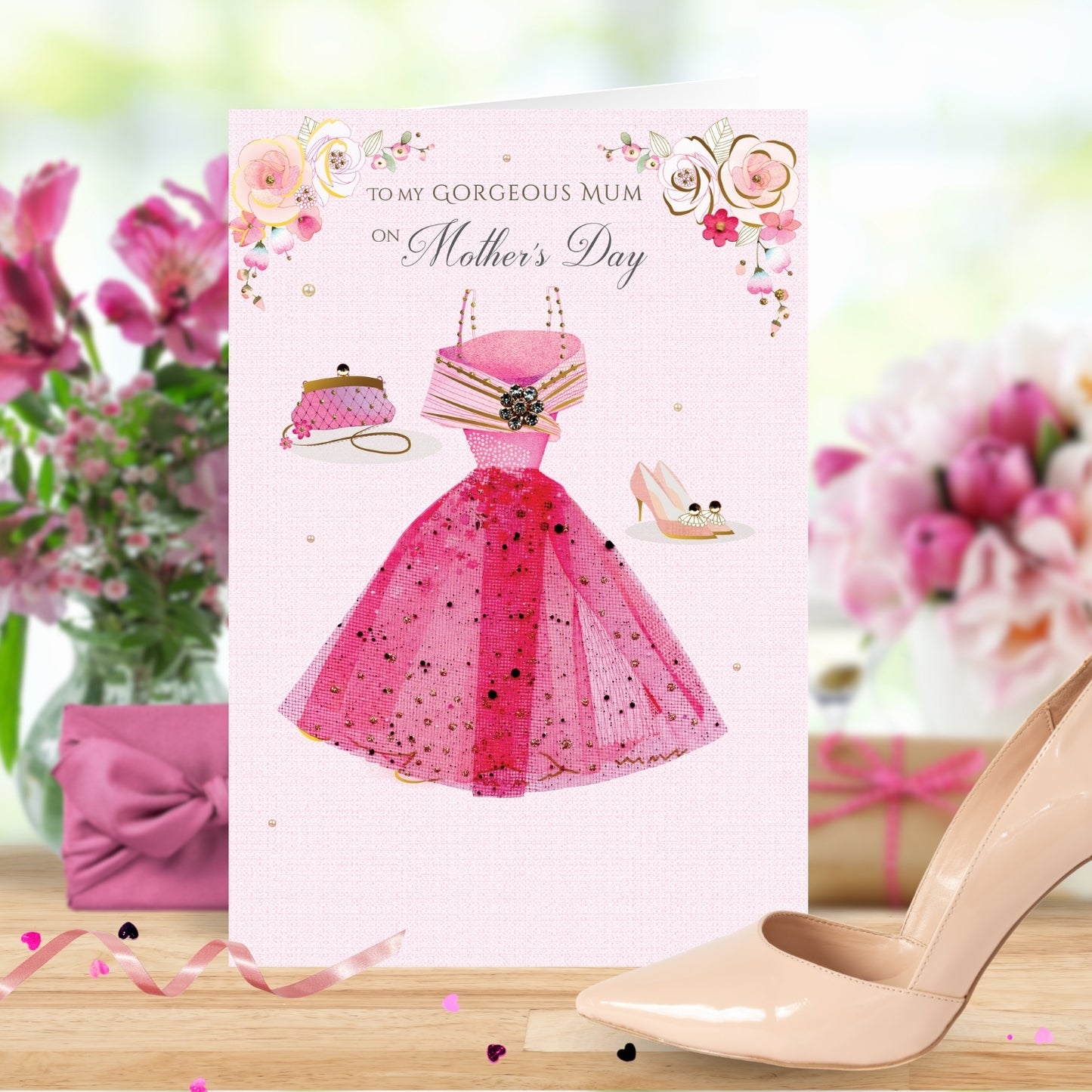 Mother's Day Card Gorgeous Mum Pretty Dress