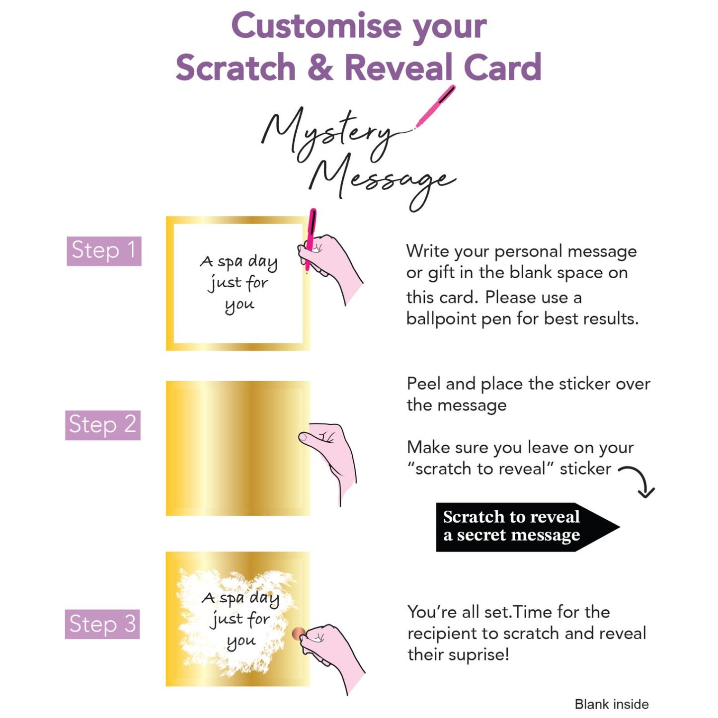 Mother's Day Greeting Card A Gift For You Scratch-To-Reveal Secret Message Card