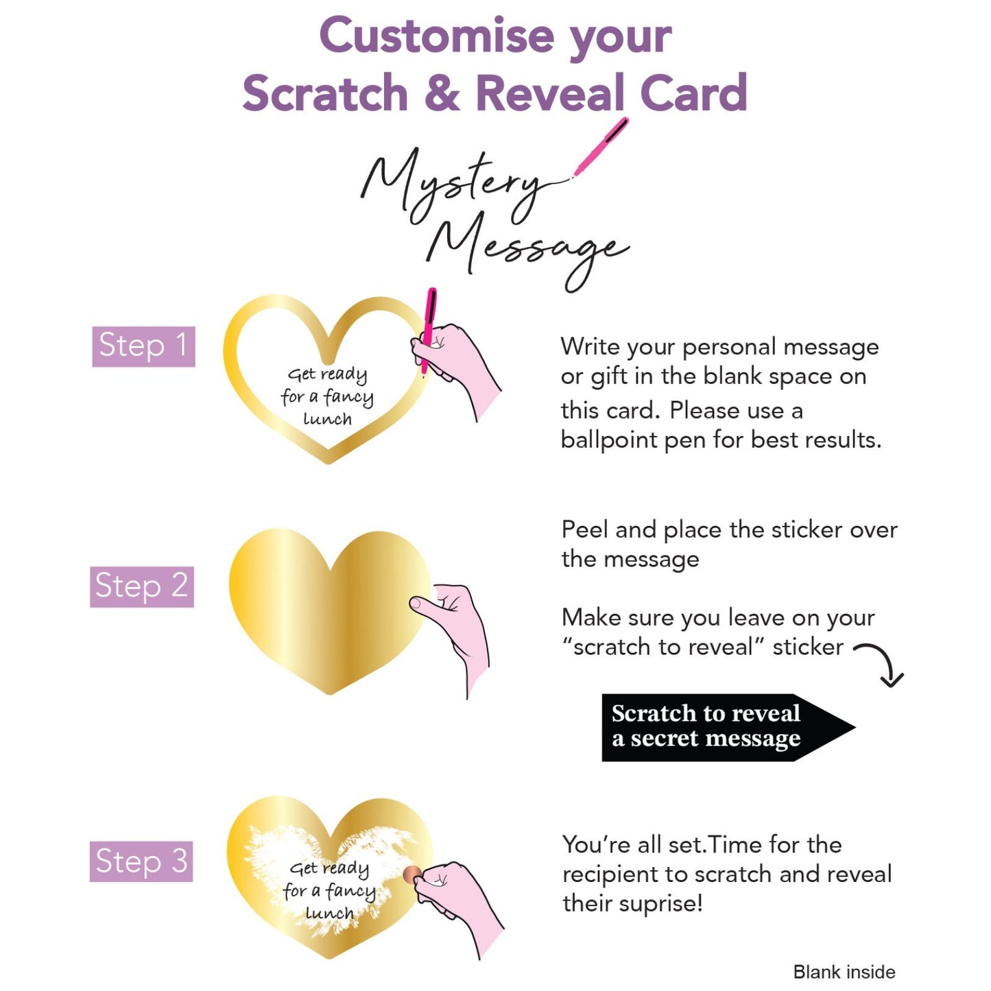 Mother's Day Card Just For You Bouquet Scratch-To-Reveal Secret Message Card
